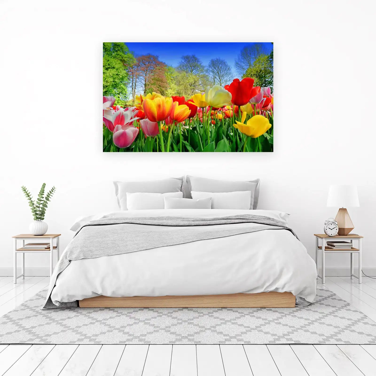 Vibrant Tulip Garden Wall Art