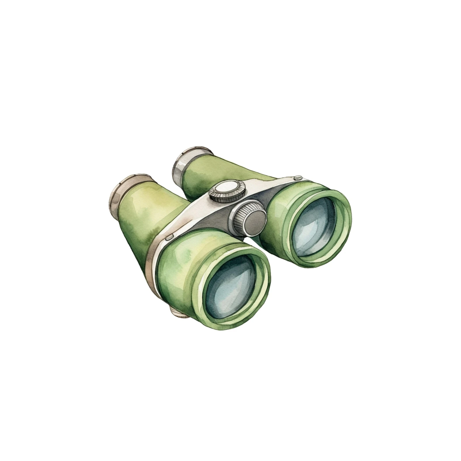 Vintage Binoculars Watercolor Wall Art