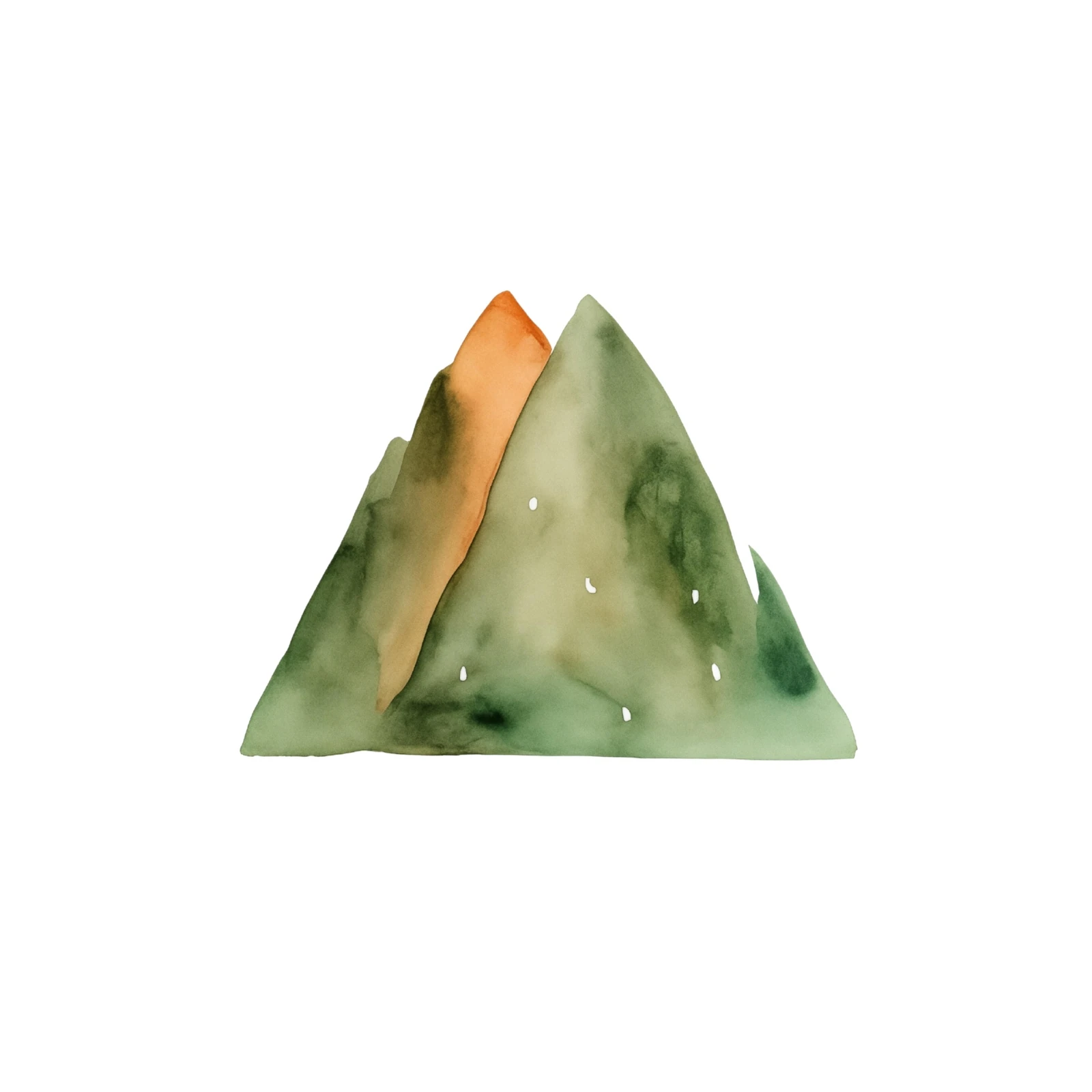 Serene Mountain Landscape Watercolor Wall Art