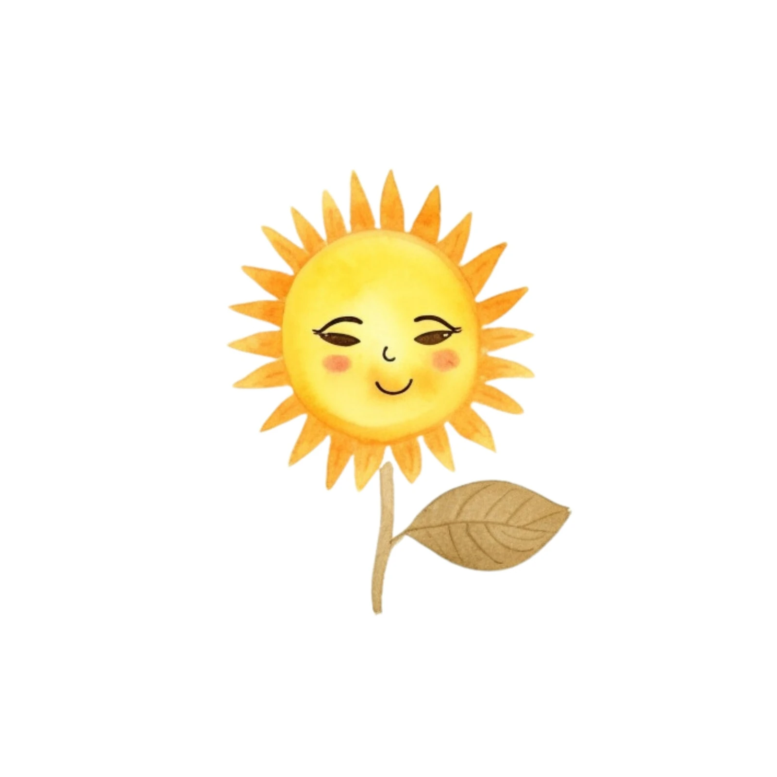 Whimsical Sun Flower Art Wall Art