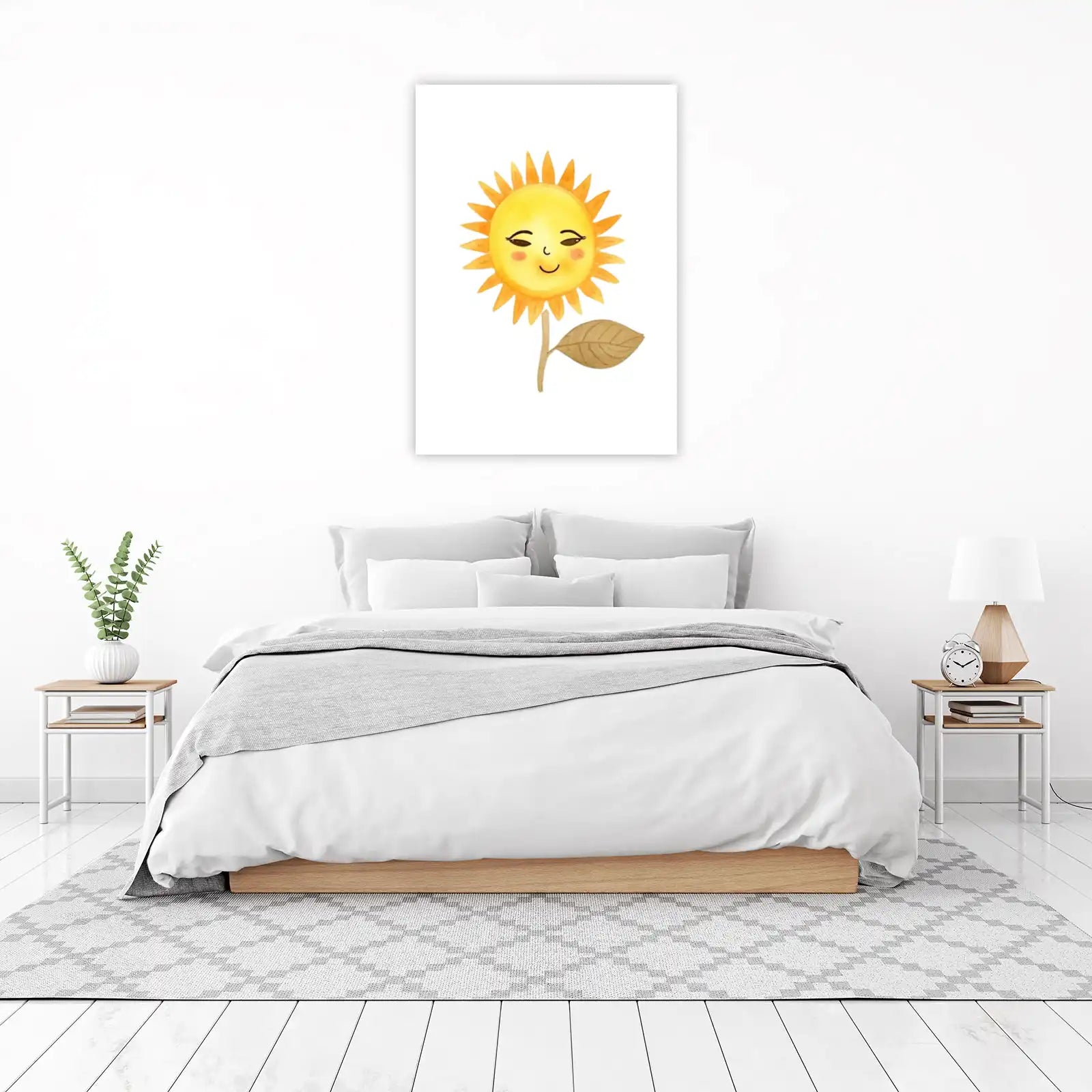 Whimsical Sun Flower Art Wall Art