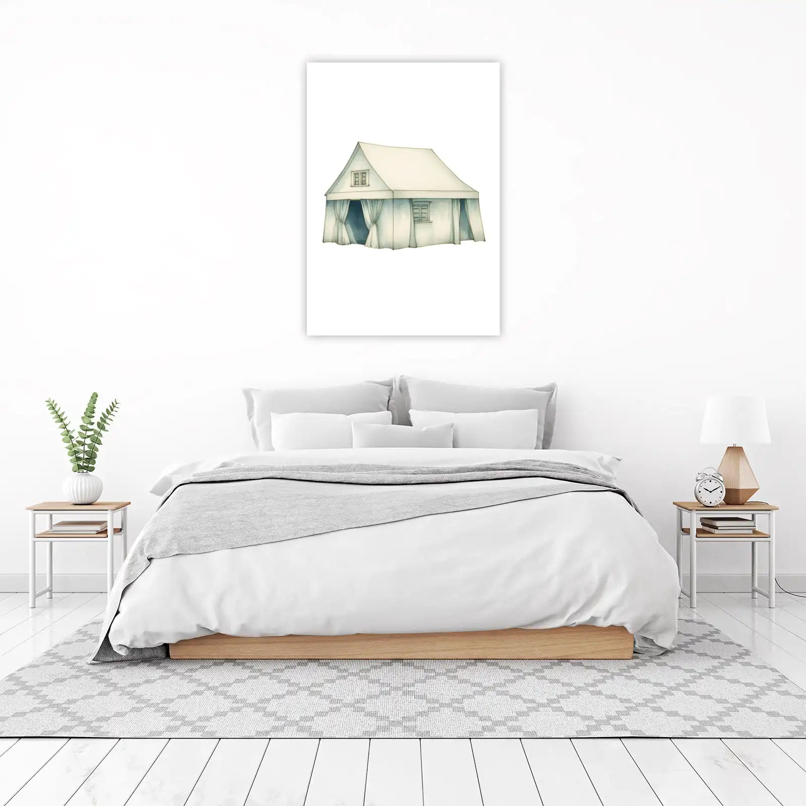 Elegant Tent Watercolor Wall Art