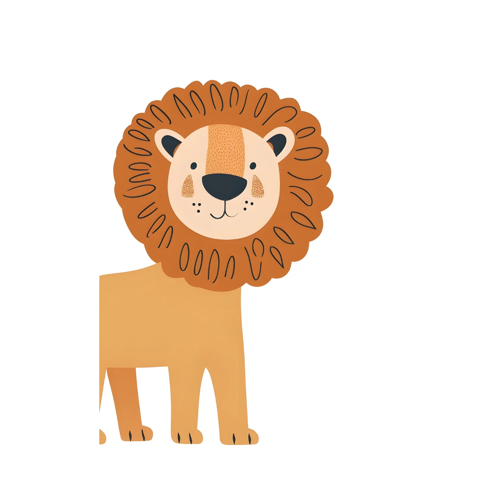Cute Cartoon Lion Wall Art Wall Art