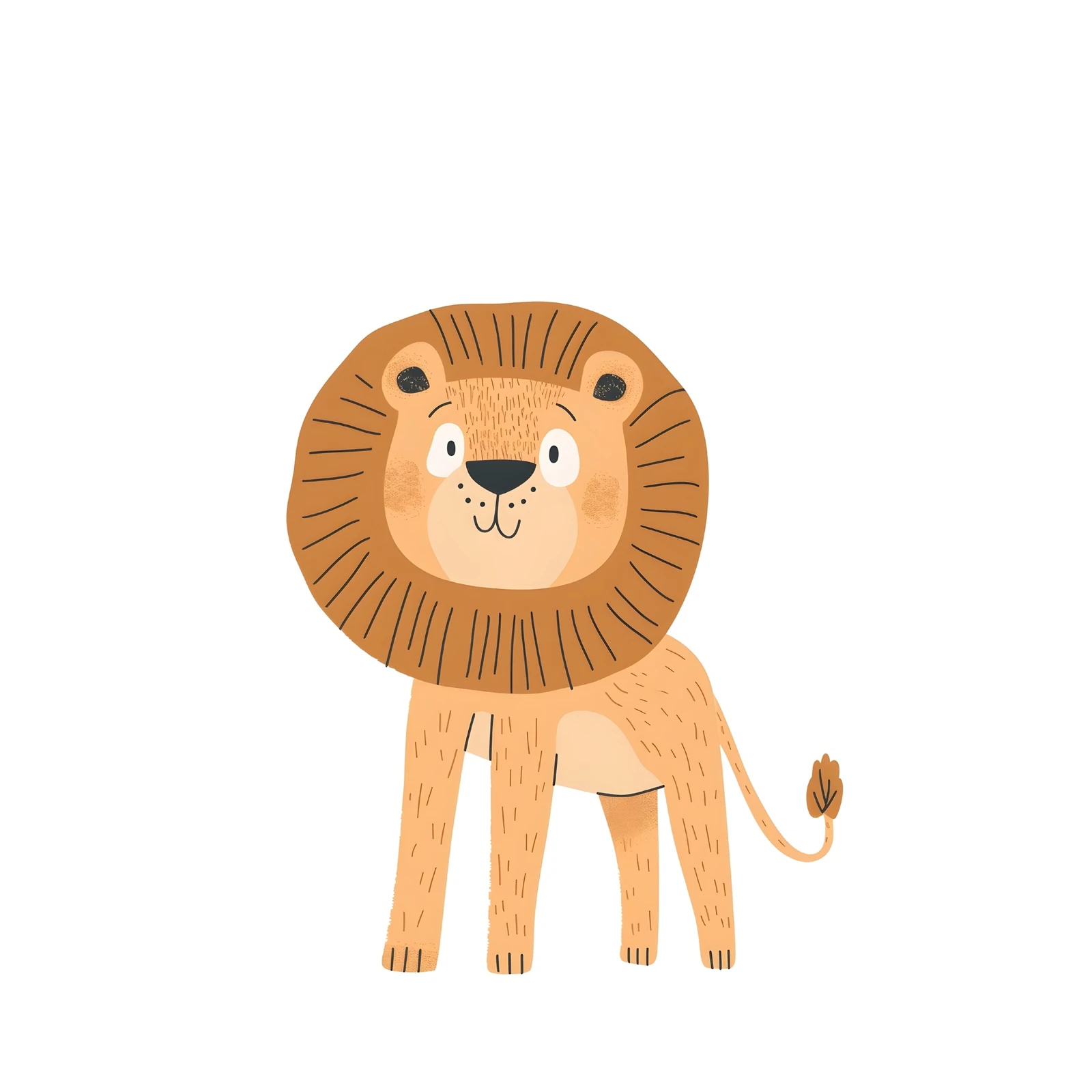 Cute Cartoon Lion Roar Wall Art for Kids' Rooms