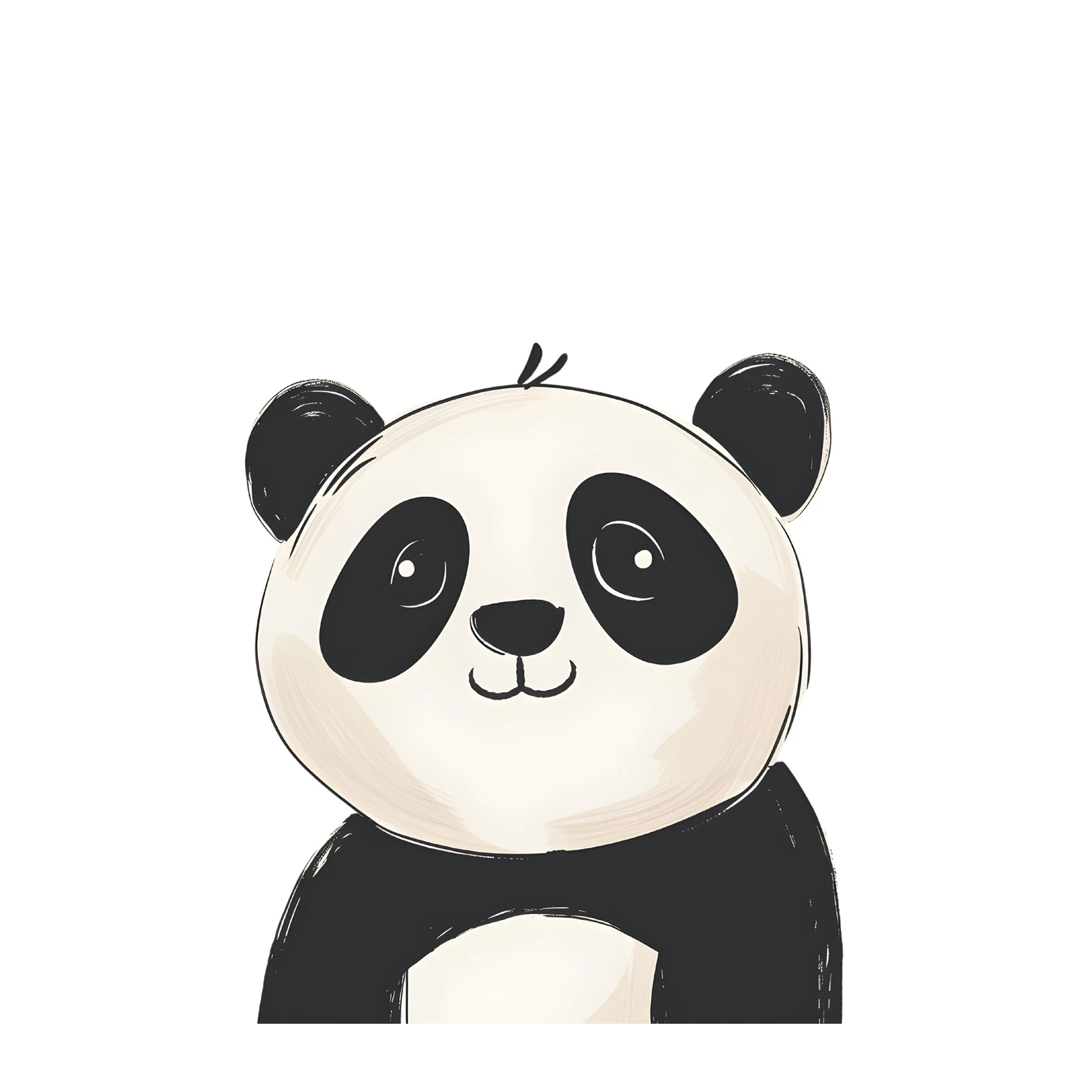 Adorable Panda Peeking Wall Art