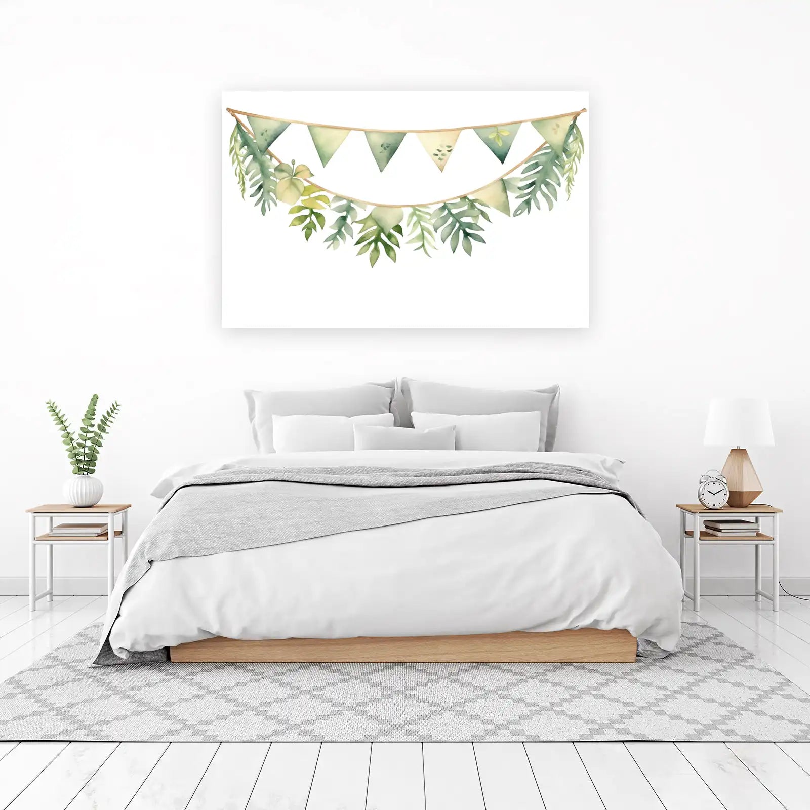 Botanical Leaf Bunting Wall Art