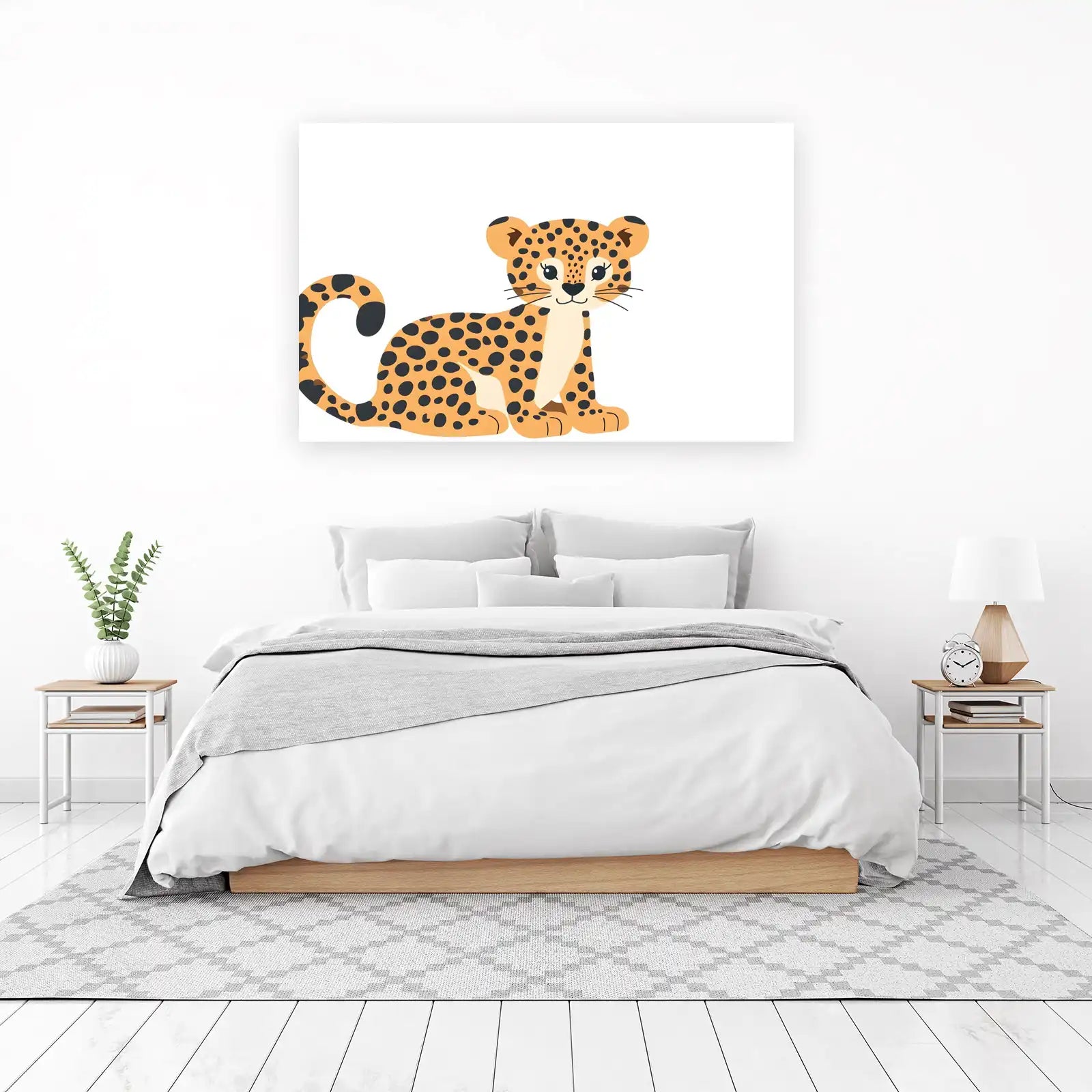 Adorable Baby Leopard Jungle Vibes Wall Art