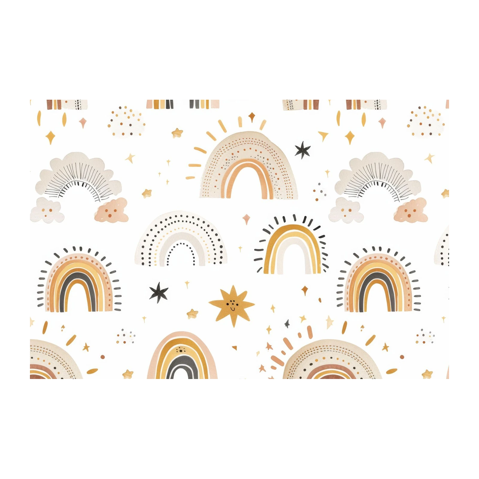 Boho Rainbow Nursery Art Wall Art