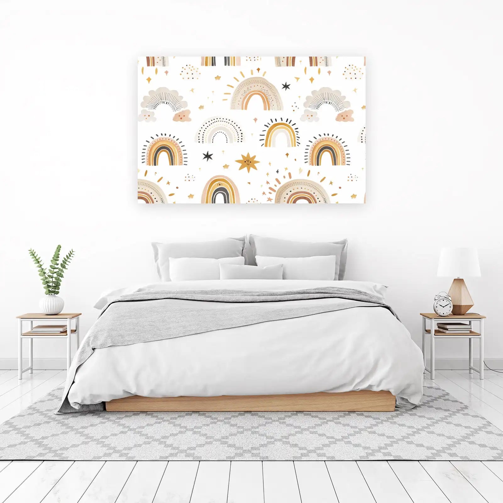 Boho Rainbow Nursery Art Wall Art