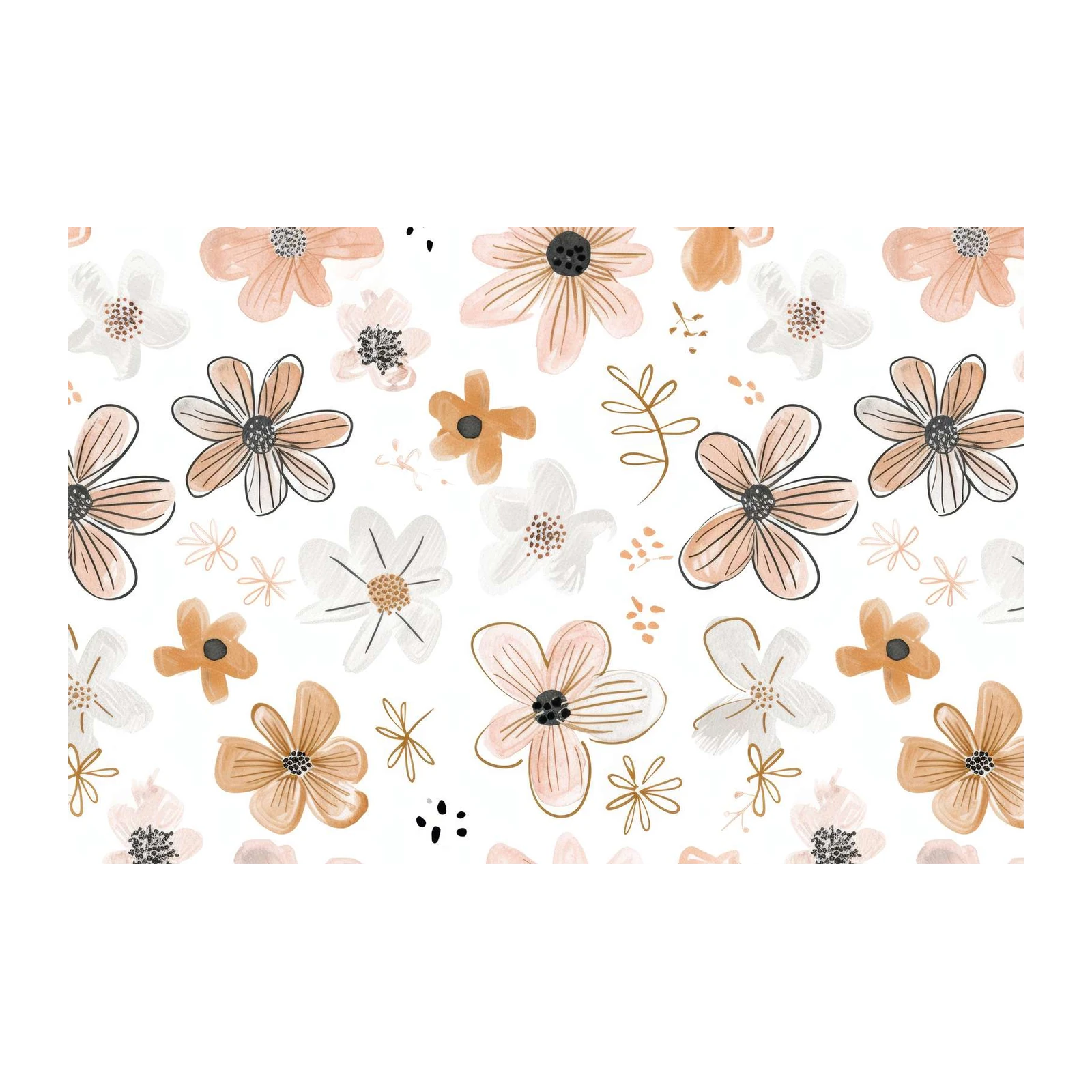 Boho Floral Watercolor Delight Wall Art