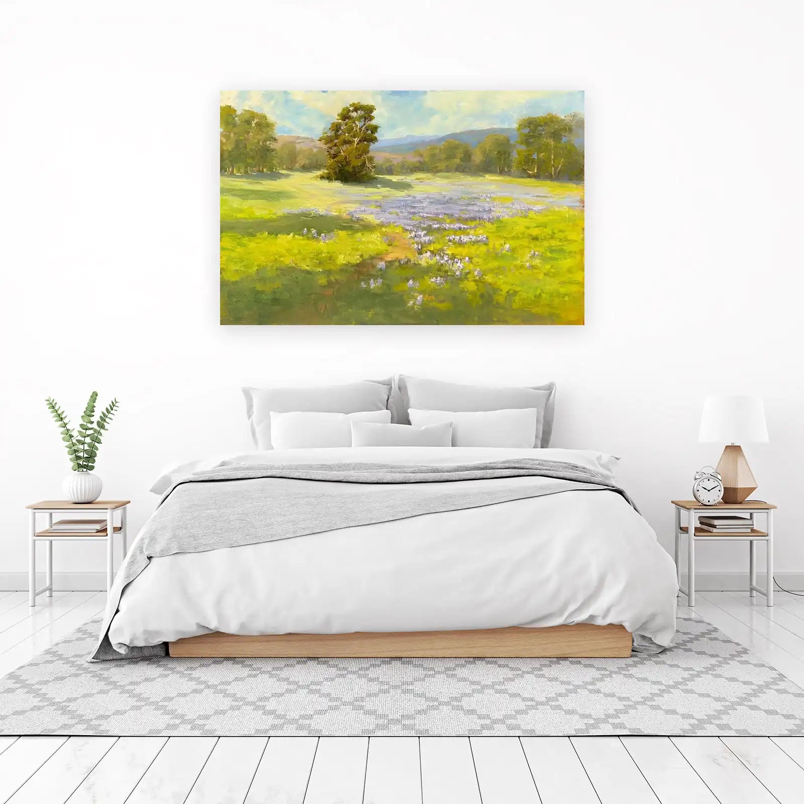 Vibrant Meadow Impressionist Landscape Wall Art