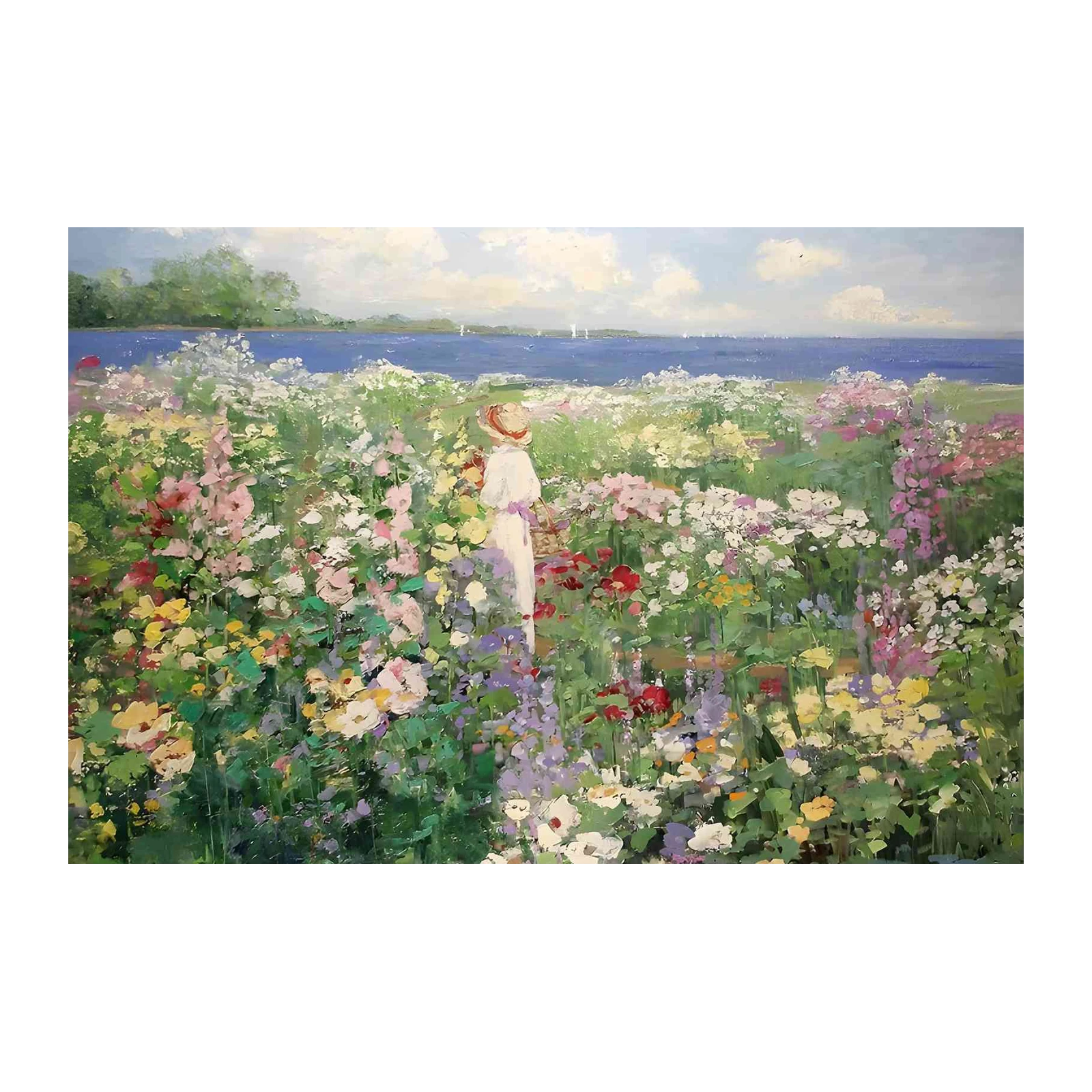 Impressionist Garden Lady Wall Art