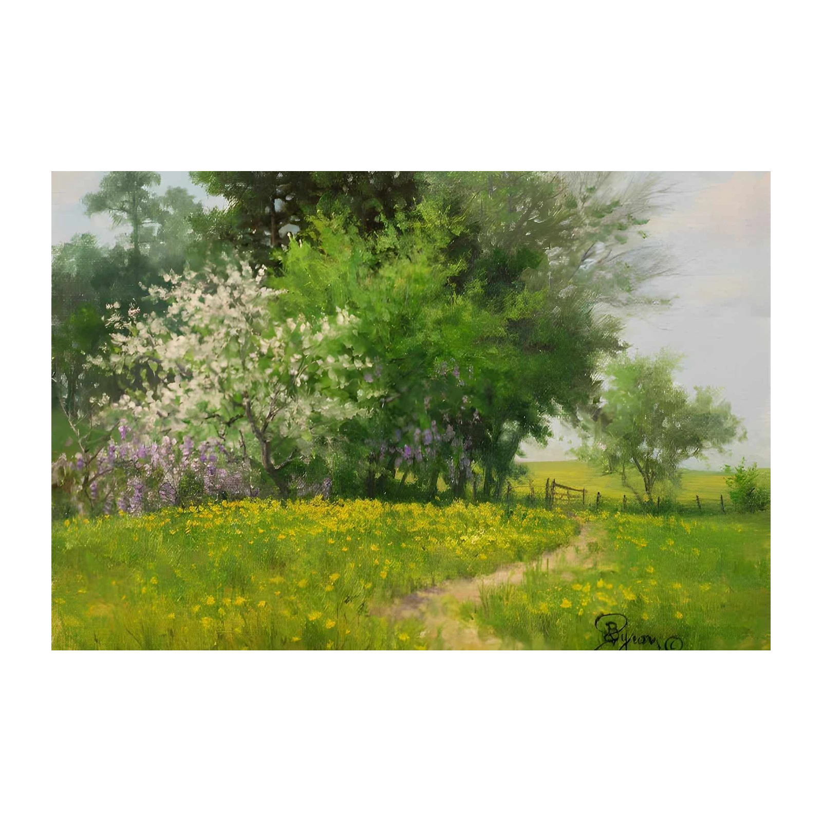 Spring Meadow Path Wall Art