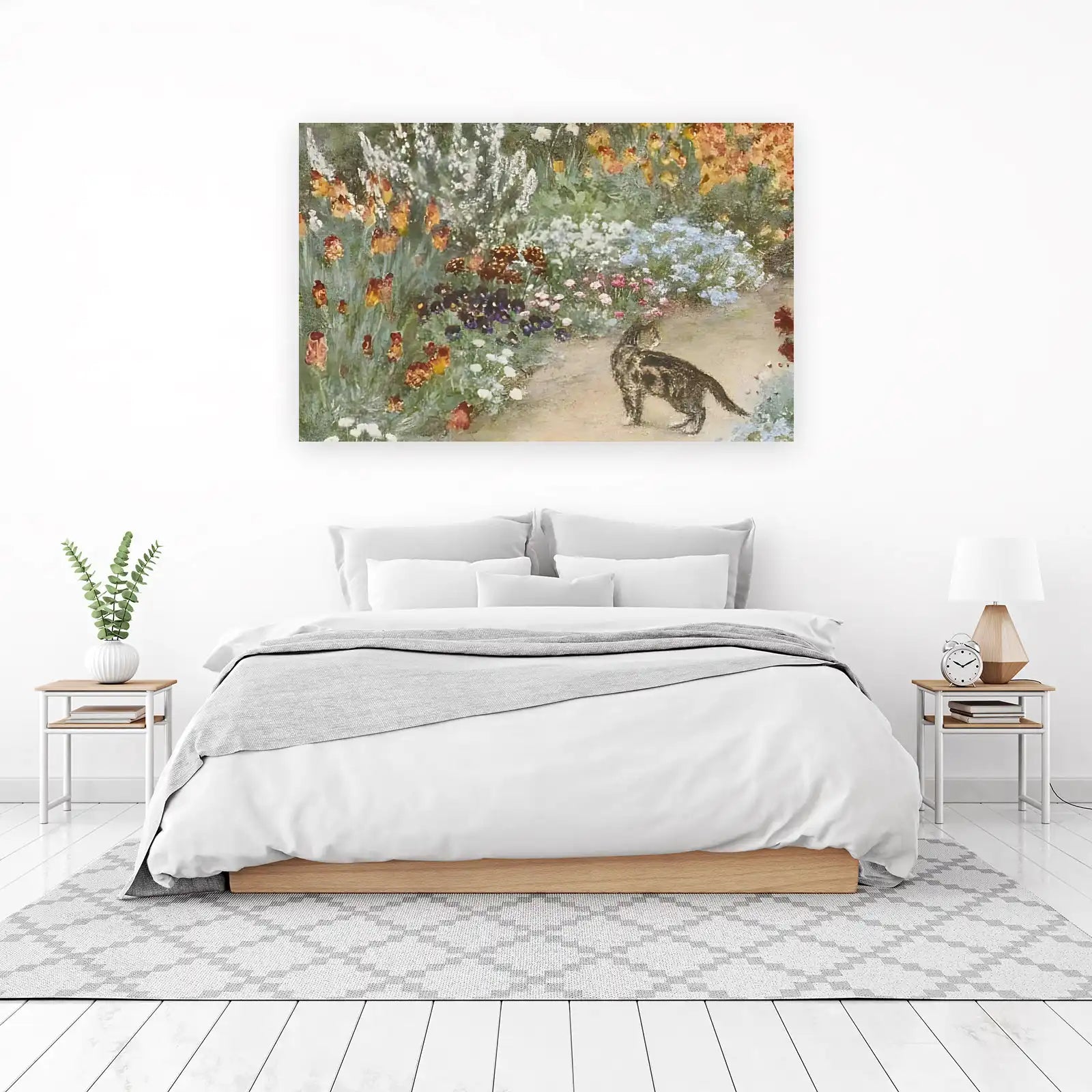 Enchanting Garden Cat Wall Art