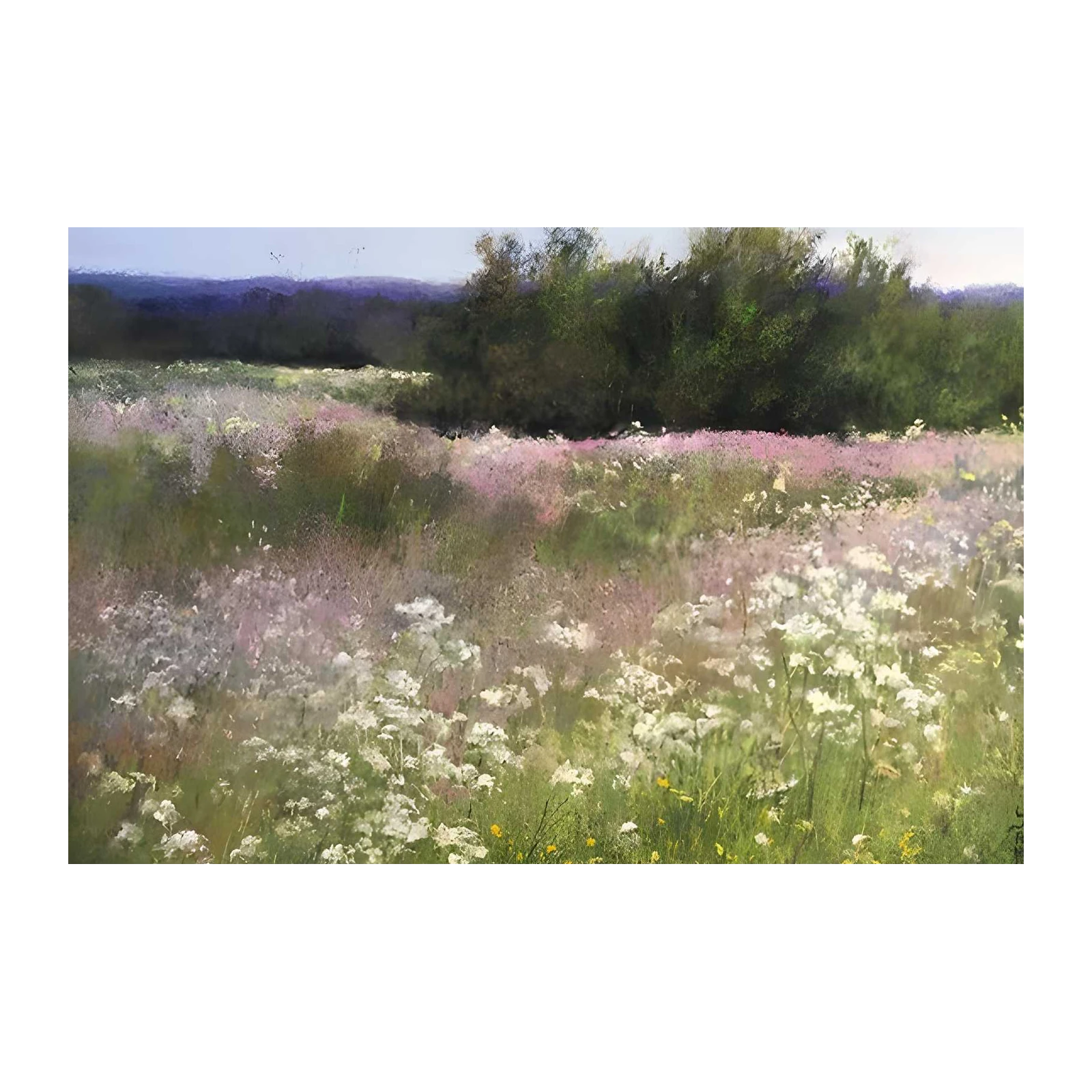 Serene Meadow Landscape Wall Art