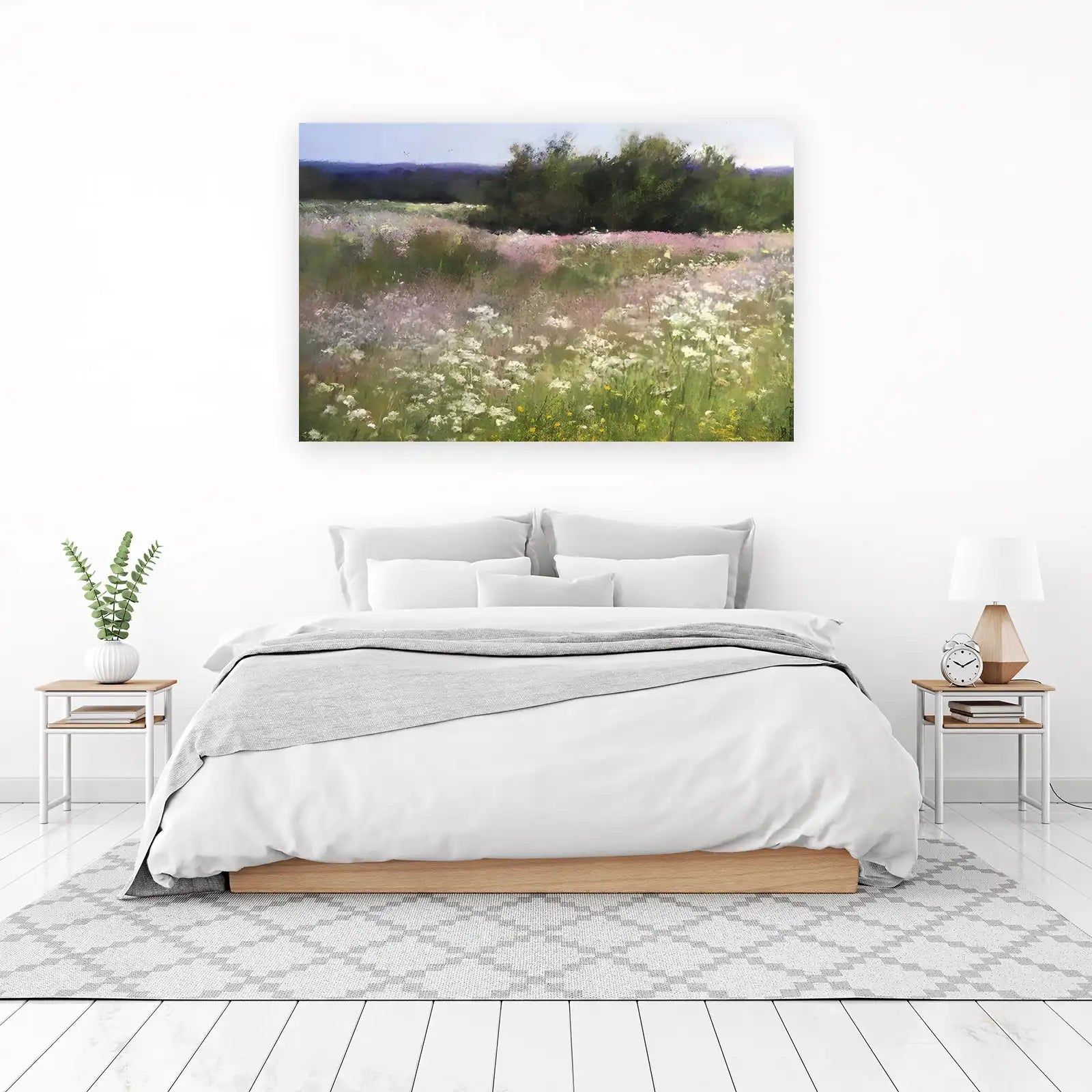 Serene Meadow Landscape Wall Art