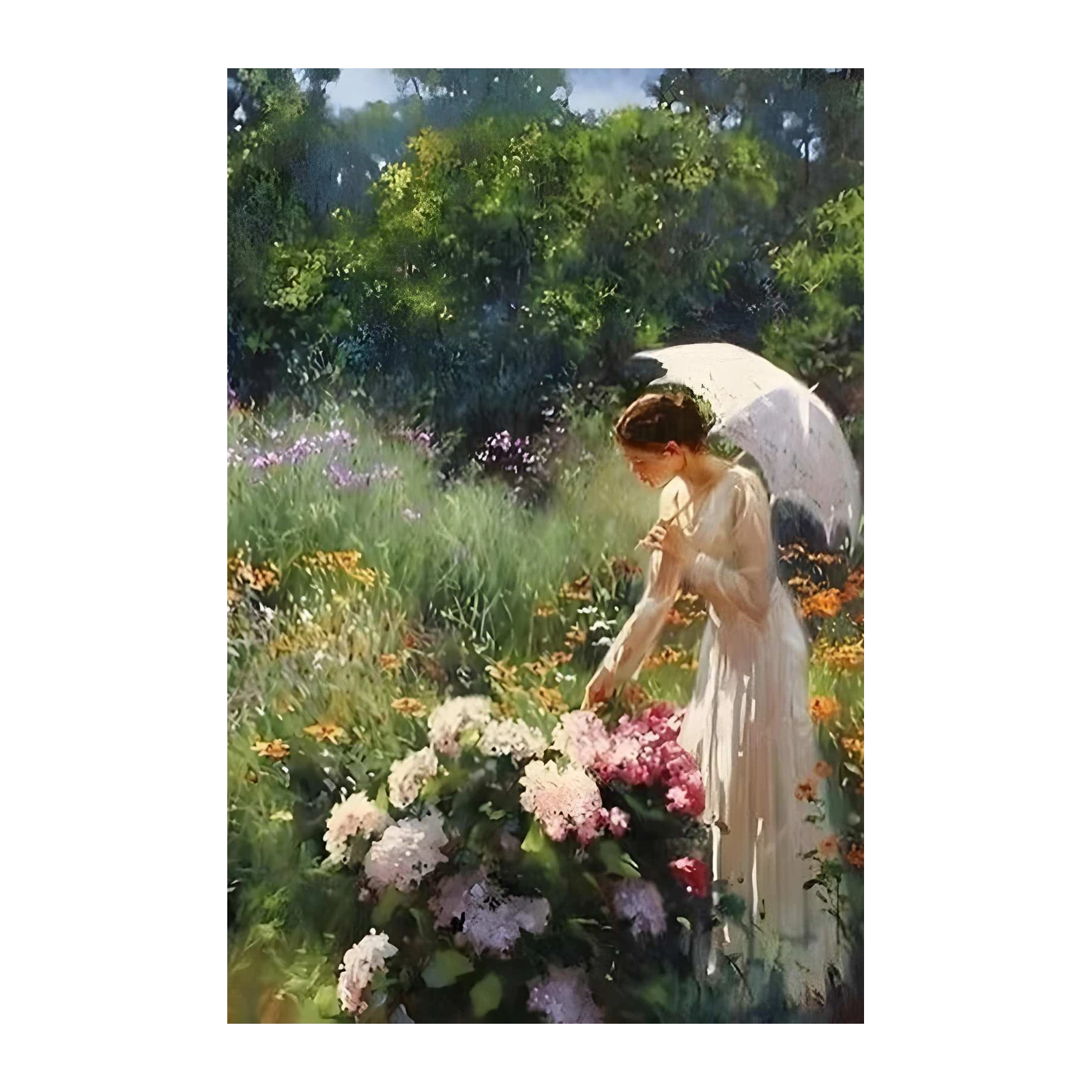 Victorian Garden Scene Wall Art