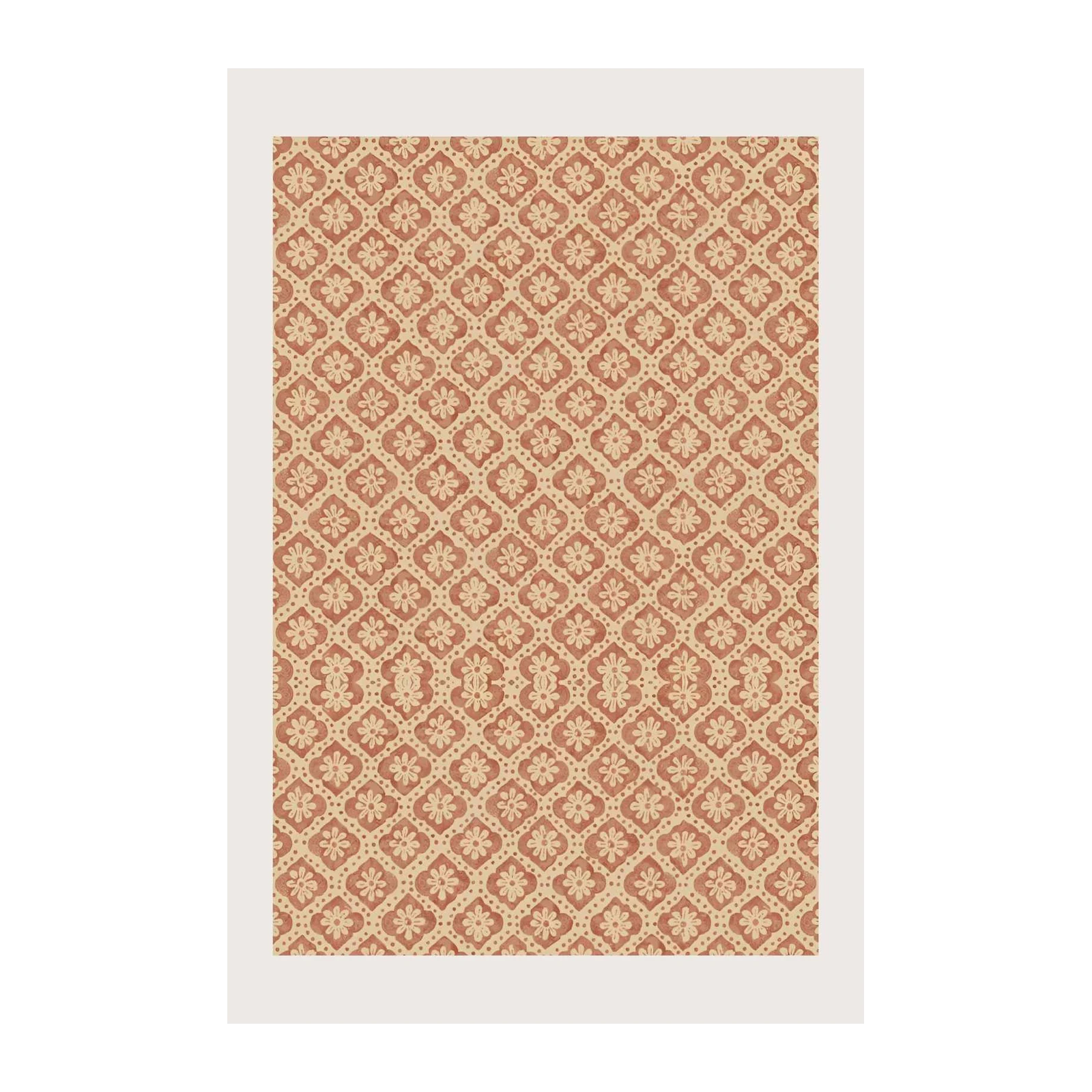 Vintage Floral Medallion Pattern Wall Art