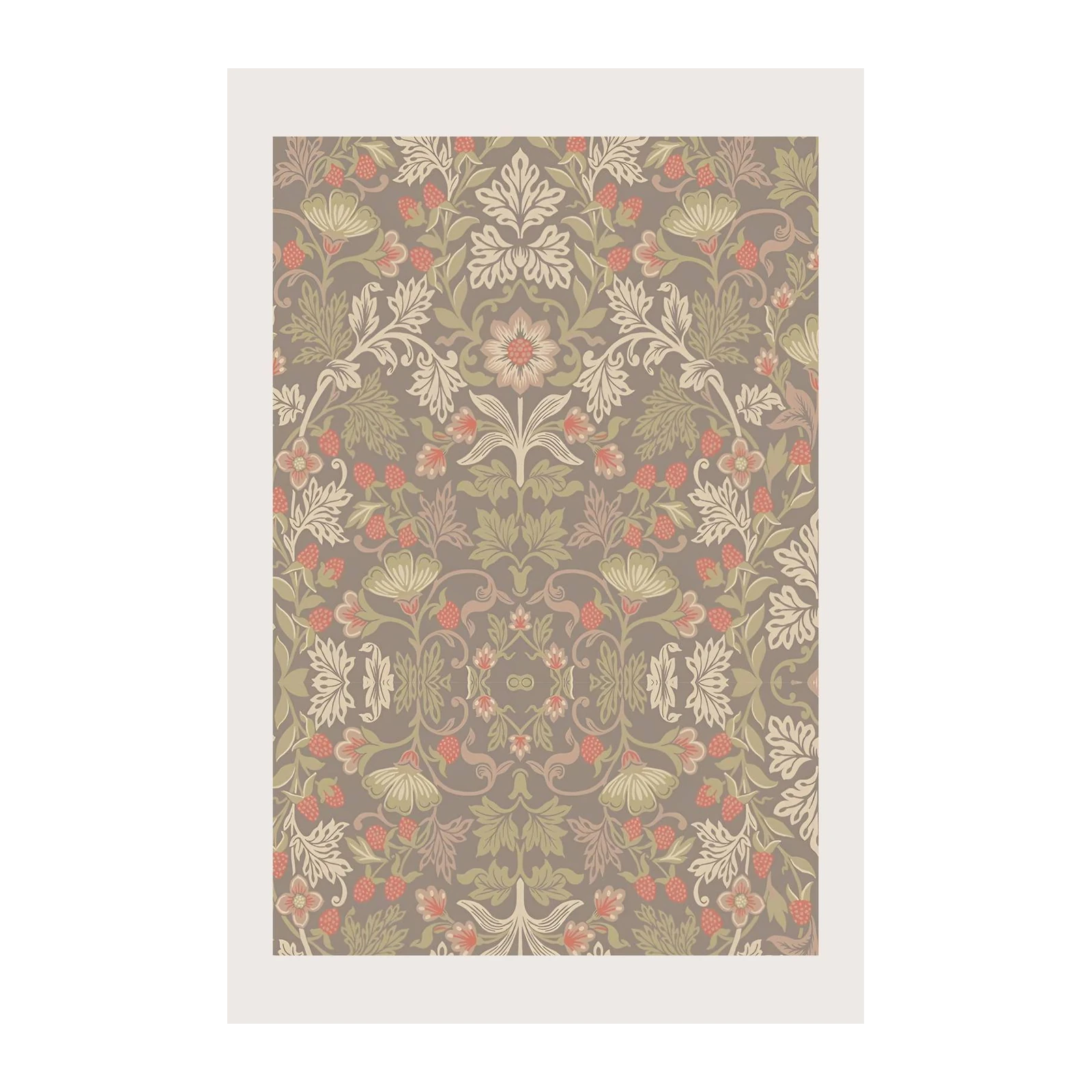 Vintage Strawberry Floral Art Wall Art