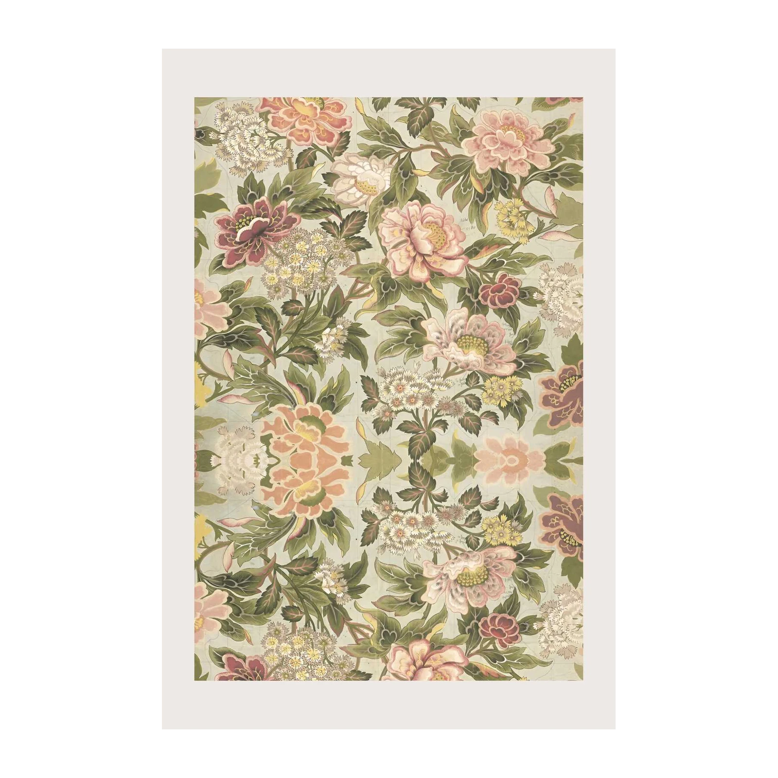 Vintage Floral Peony Botanical Wall Art