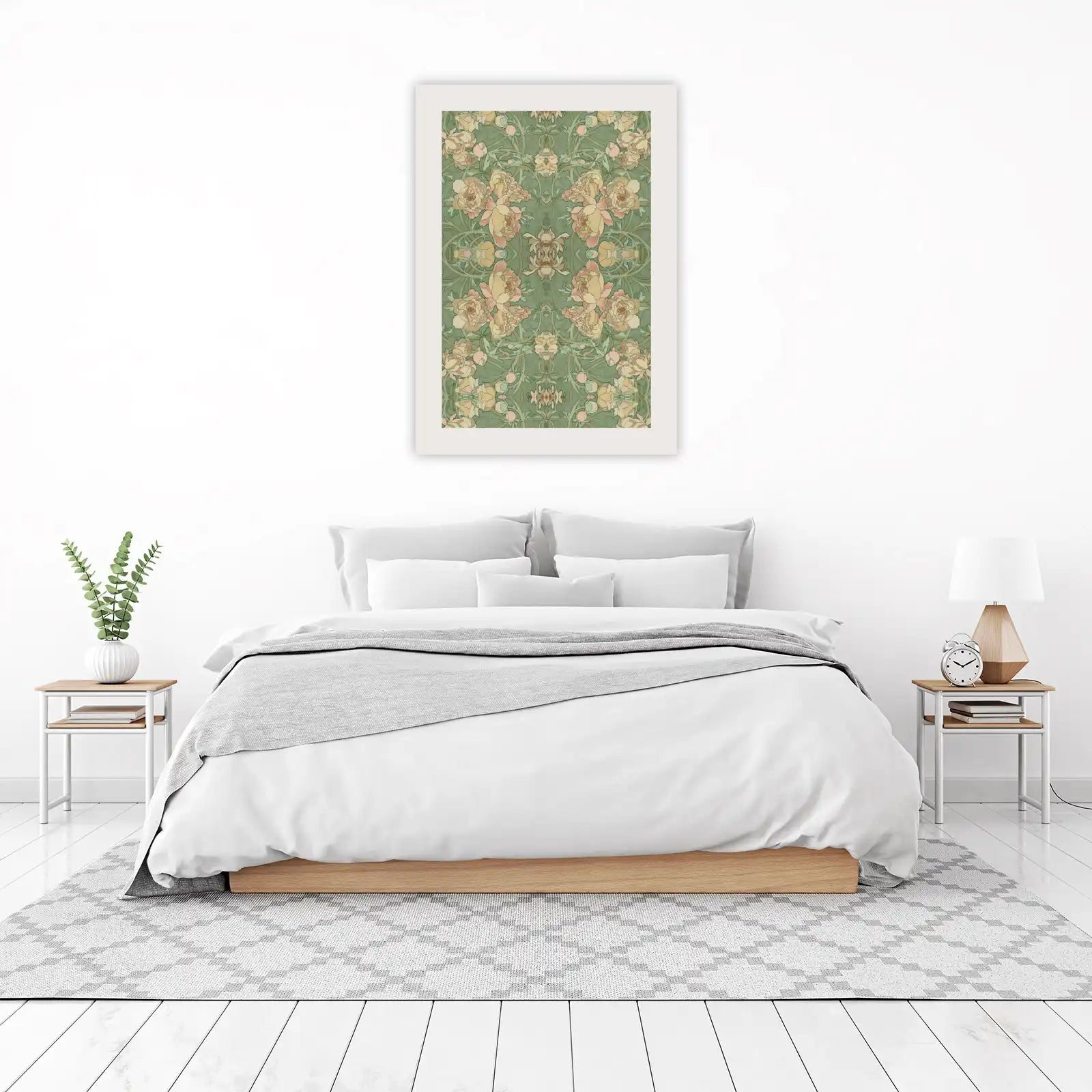 Art Nouveau Peony Floral Wall Art Wall Art