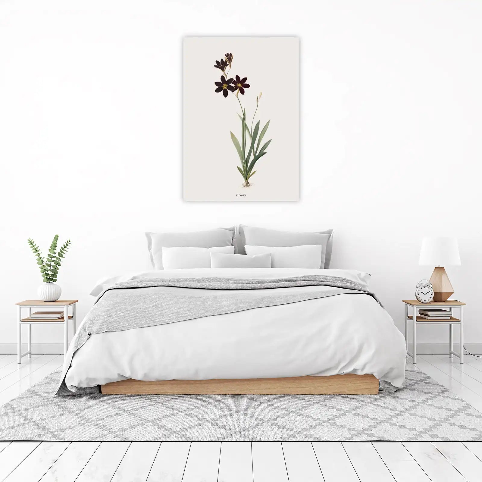 Elegant Dark Bloom Botanical Wall Art