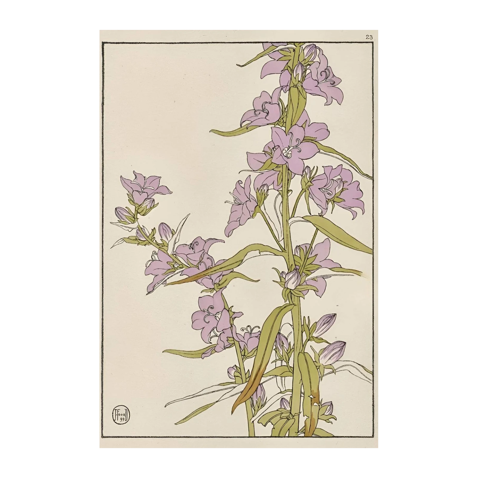 Elegant Lavender Floral Botanical Wall Art
