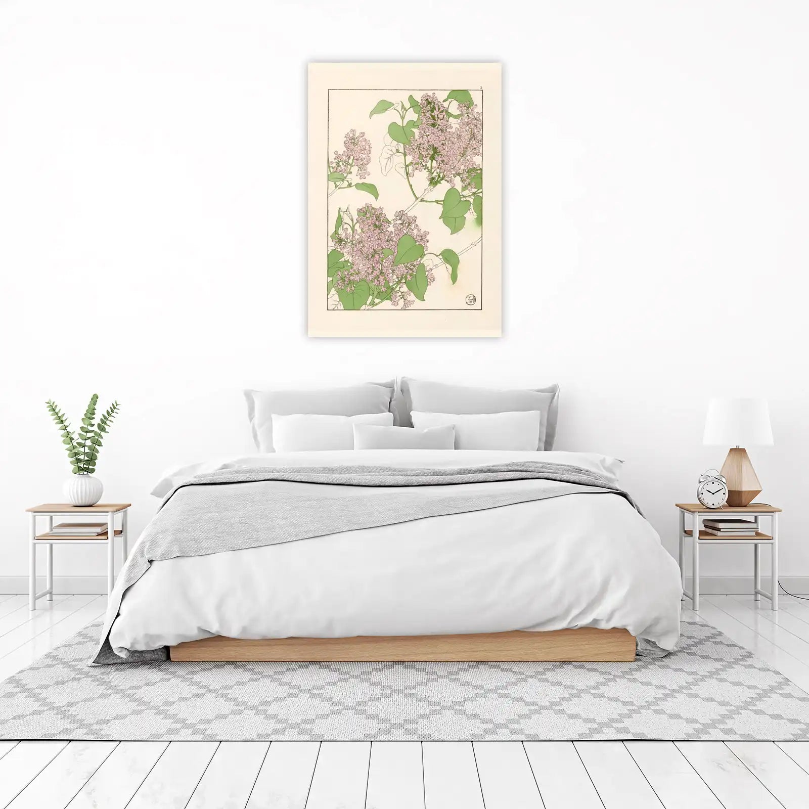 Art Nouveau Lilac Botanical Wall Art