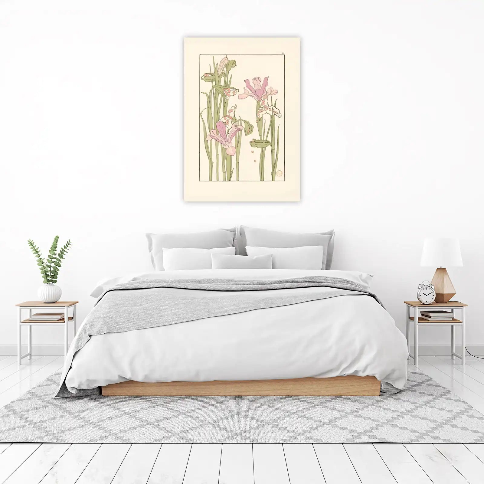 Art Nouveau Iris Floral Wall Art Wall Art