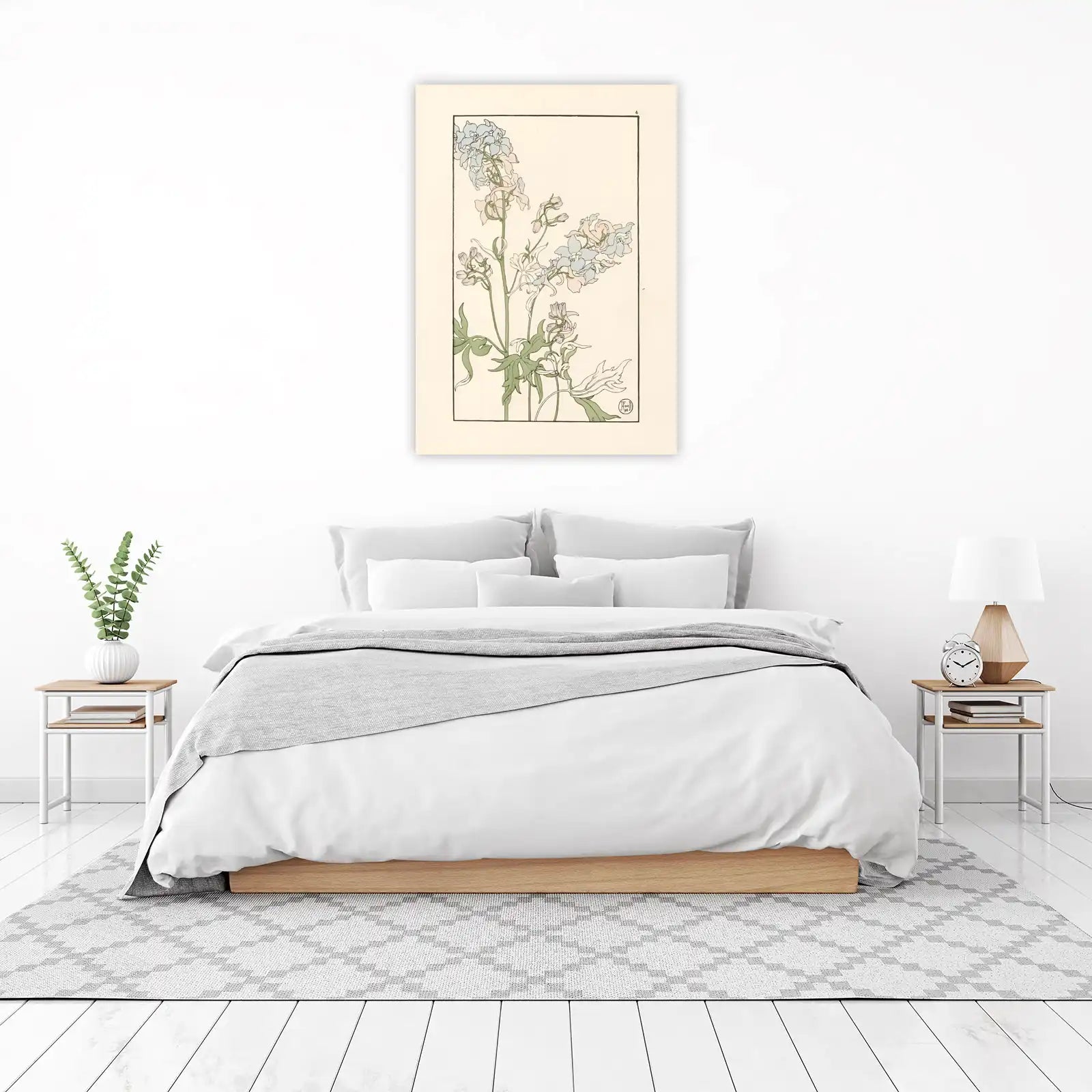 Art Nouveau Delphinium Blooms Wall Art