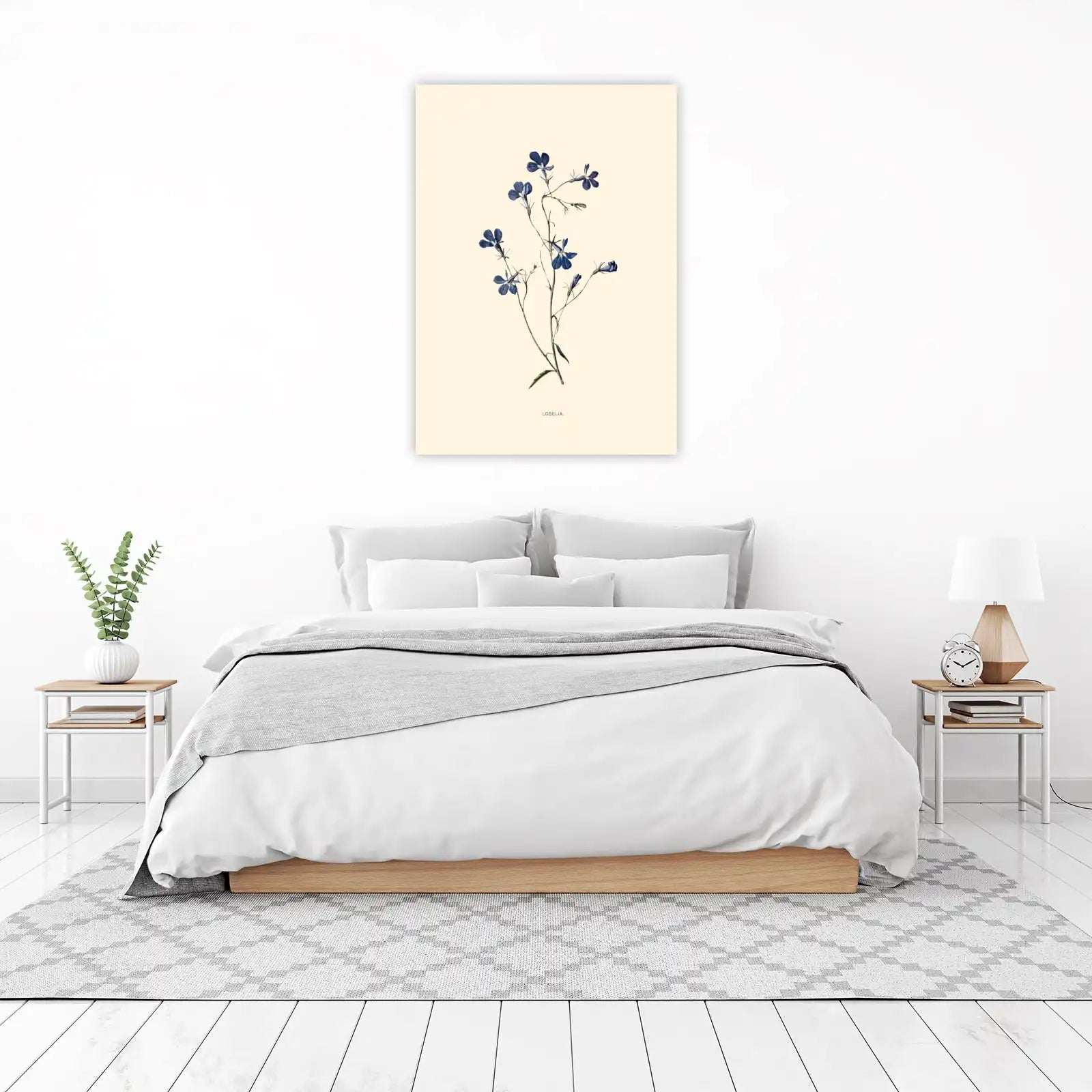 Vintage Lobelia Botanical Art Wall Art