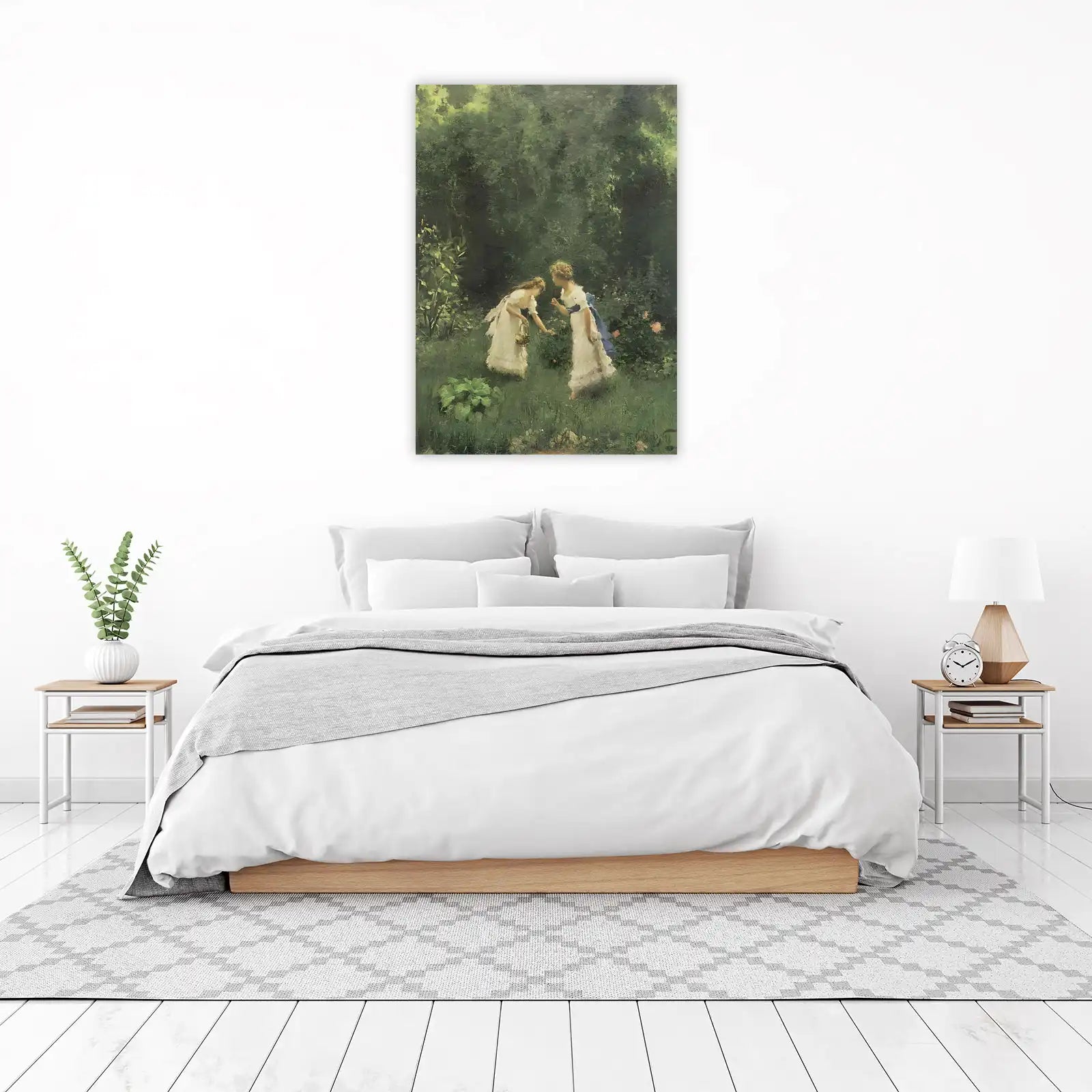 Enchanting Garden Girls Vintage Art Wall Art