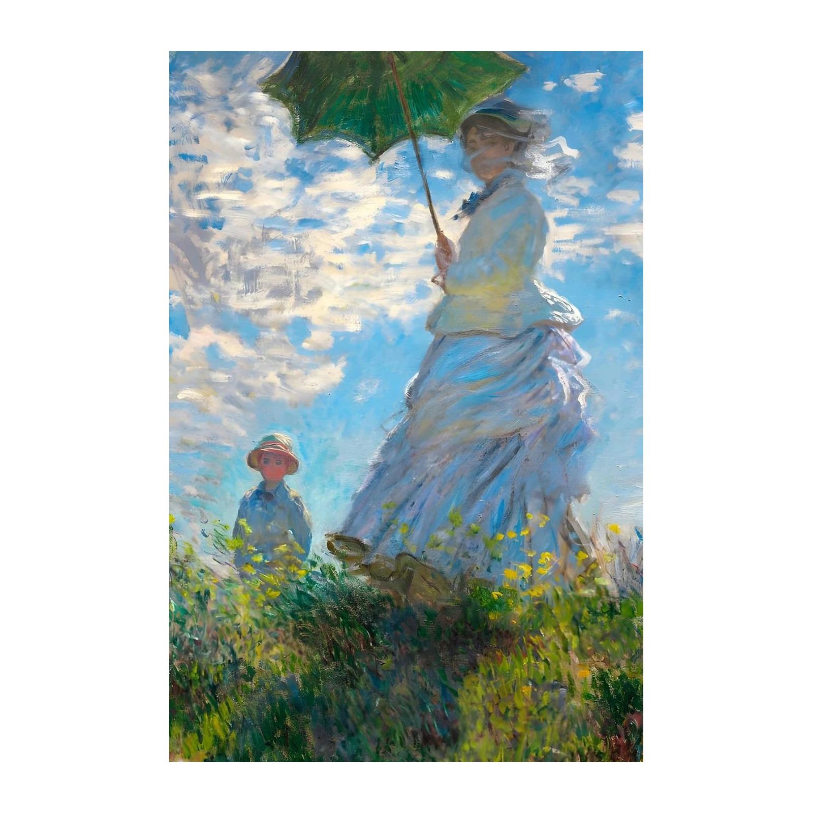 Impressionist Woman with Umbrella Wall Art