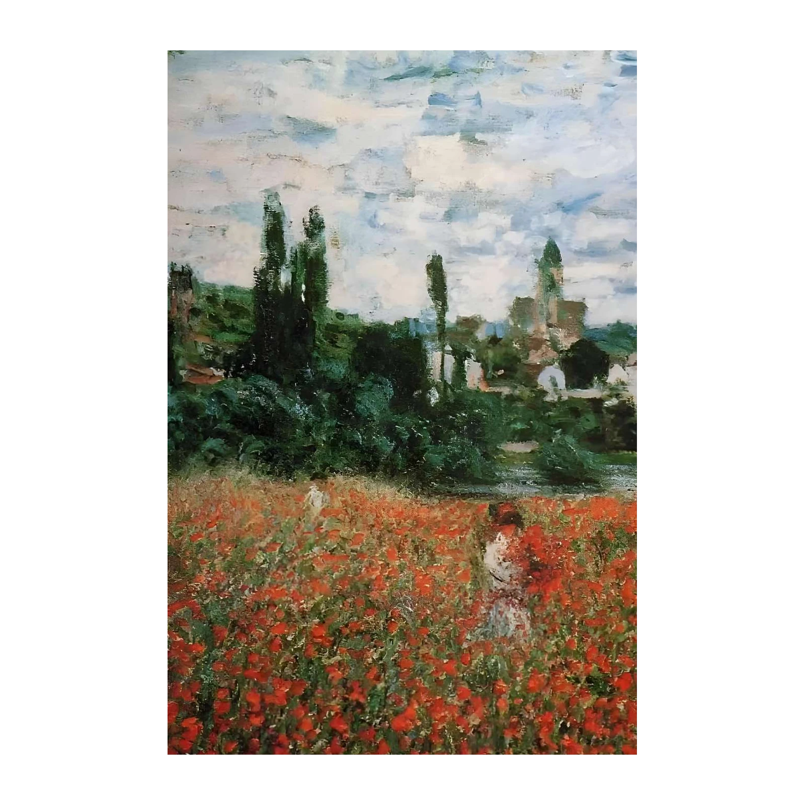 Poppy Field Landscape Impressionist Wall Art