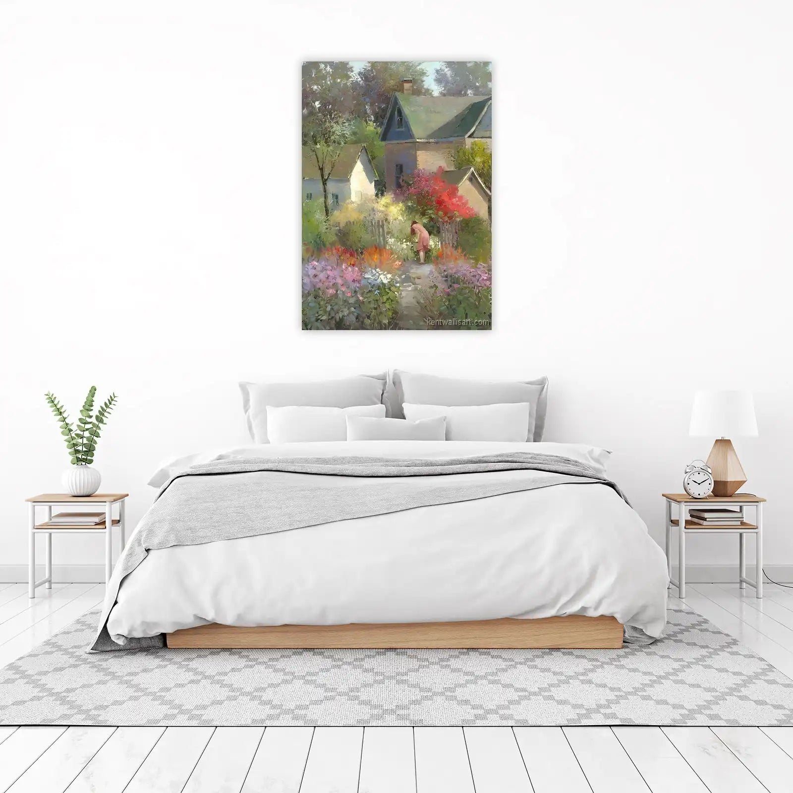 Serene Garden Retreat Landscape Wall Art