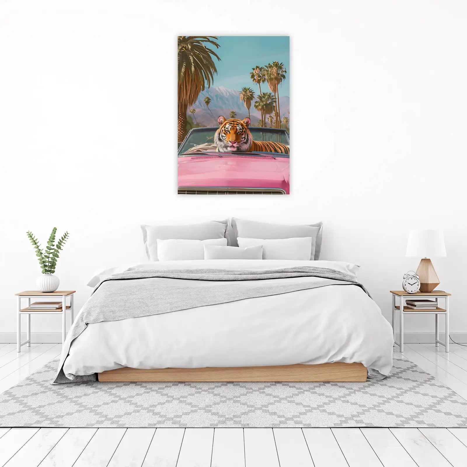 Bold Tiger in Pink Convertible Wall Art