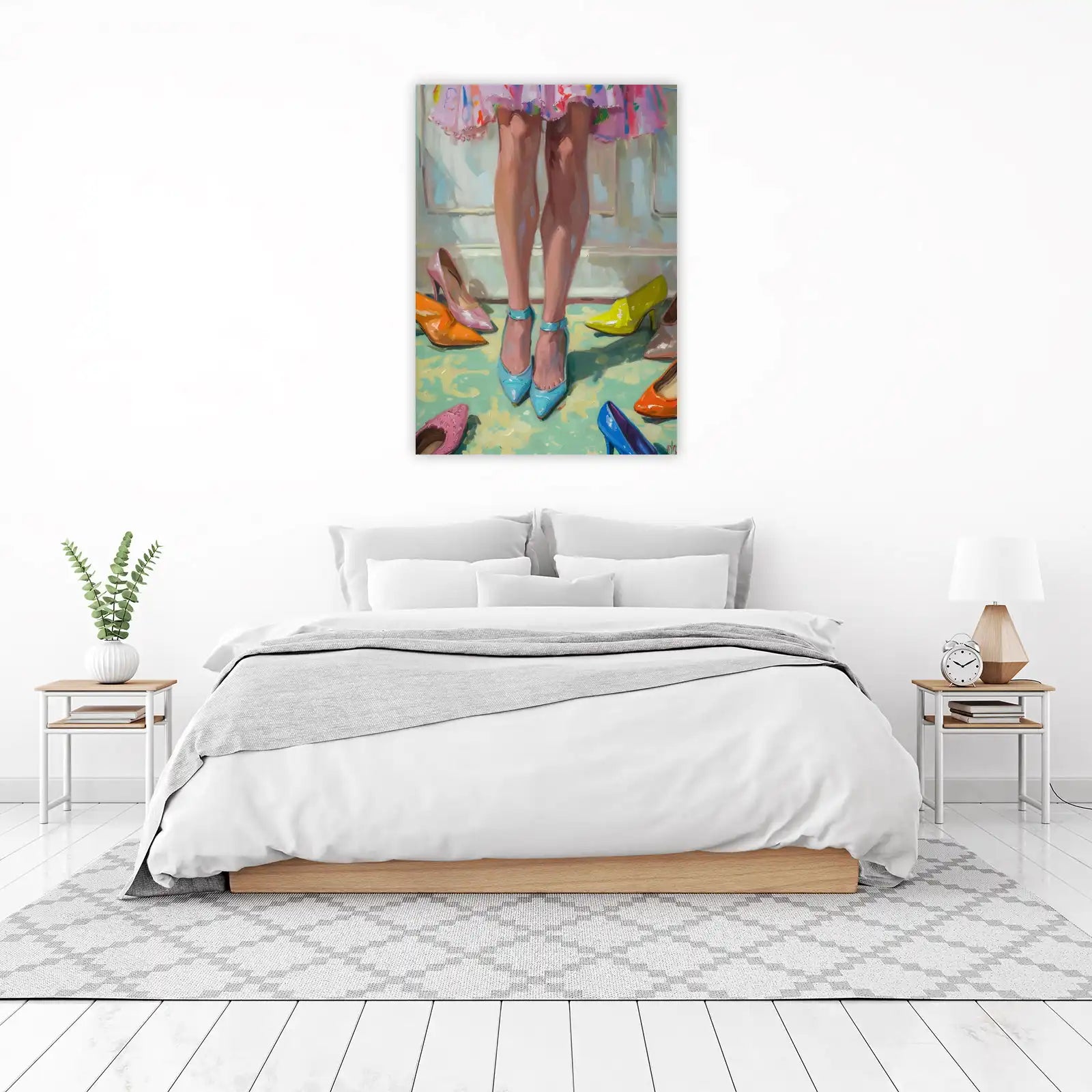 Vibrant Shoe Selection Wall Art