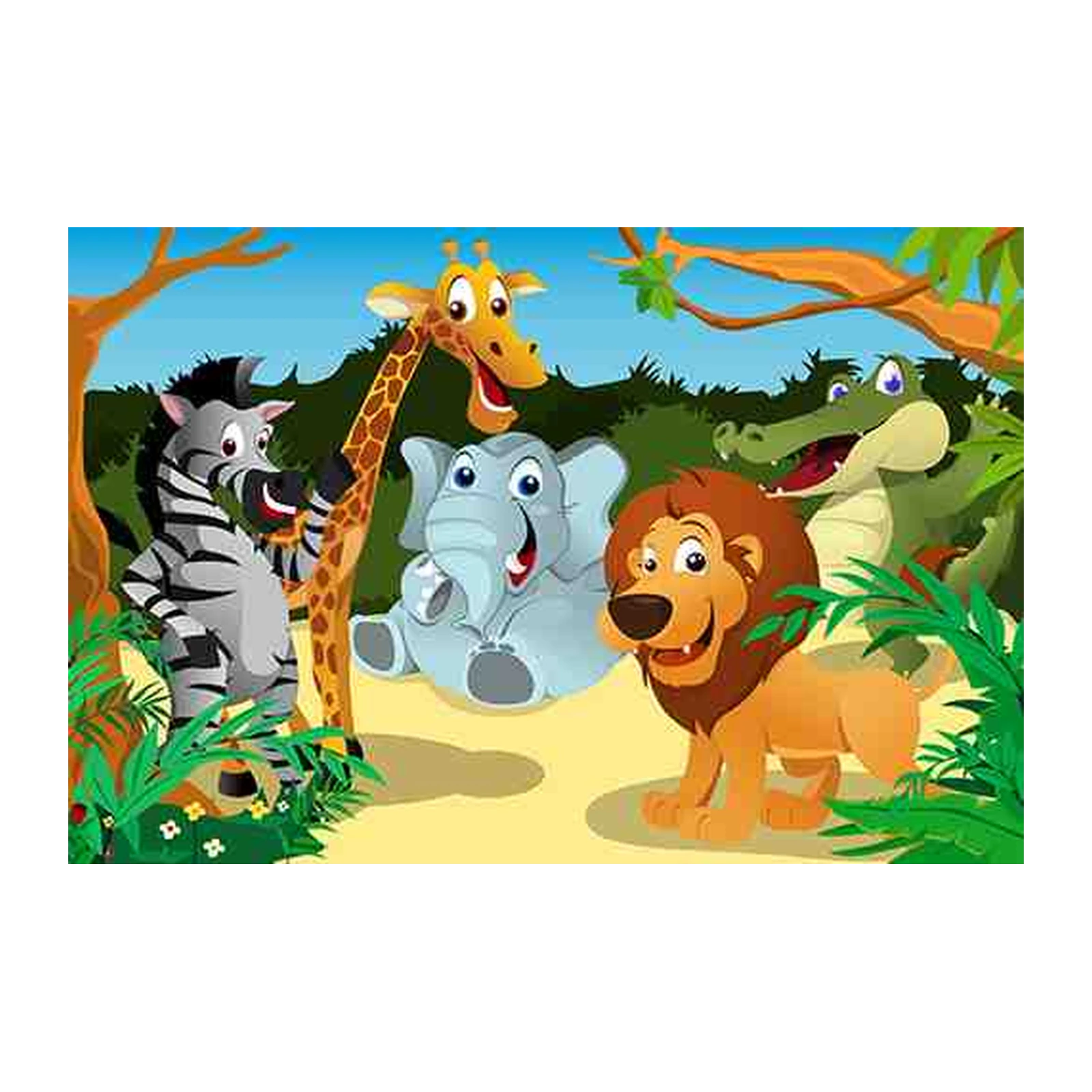 Jungle Friends Safari Animals Wall Art