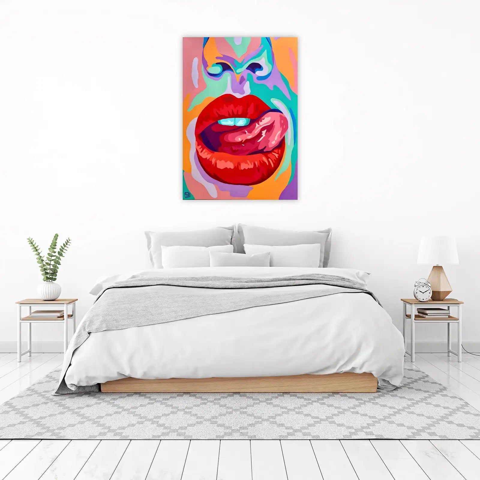 Vibrant Pop Art Lips Wall Art