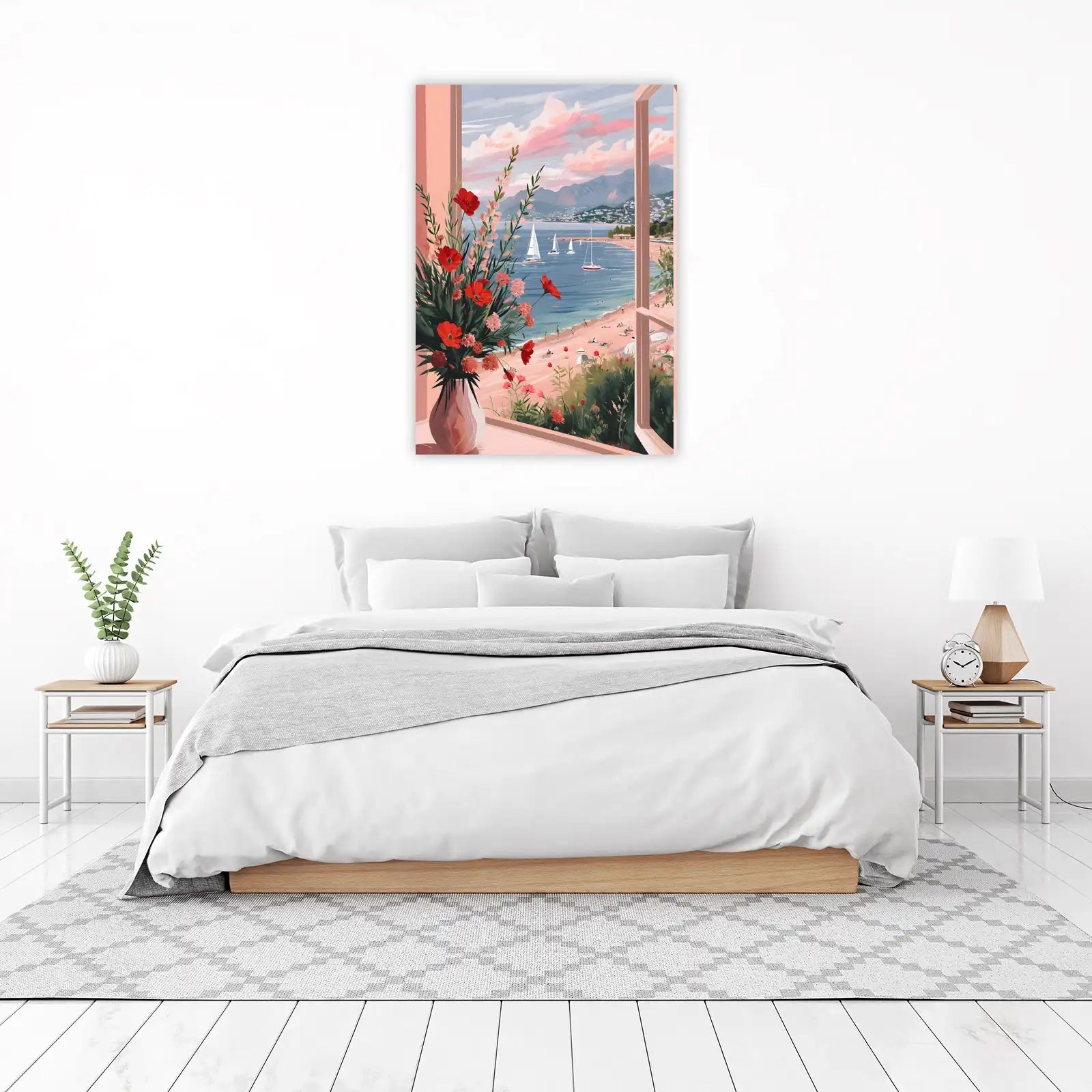 Coastal Bliss Floral View Wall Art