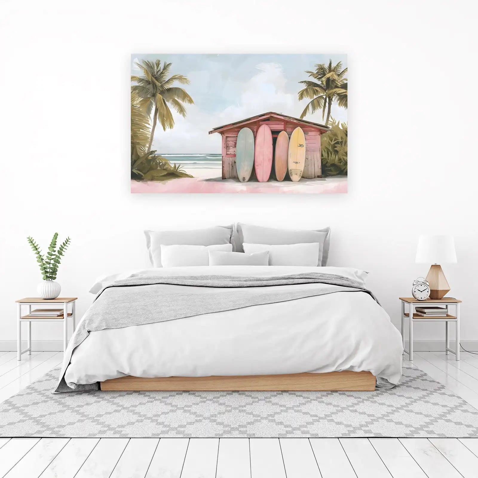 Vintage Beach Surf Shack Wall Art