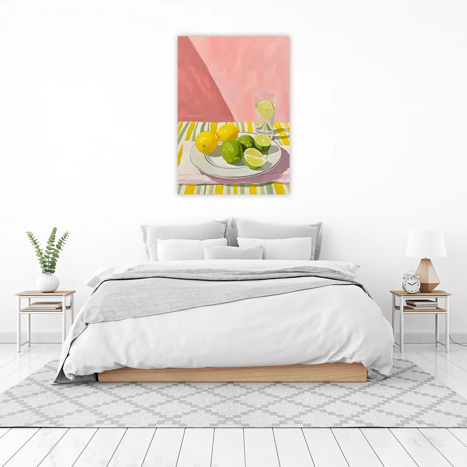 Vibrant Citrus Refreshment Lemon Lime Wall Art