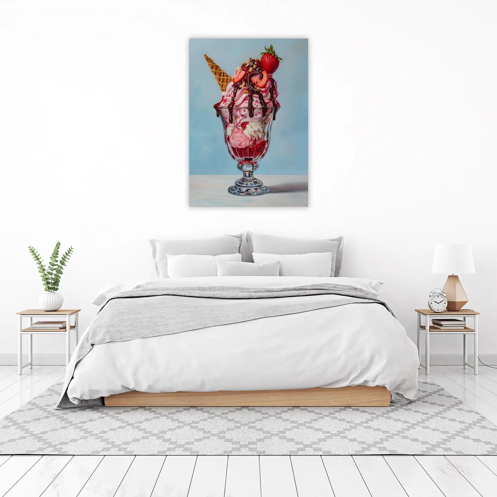 Decadent Strawberry Sundae Wall Art