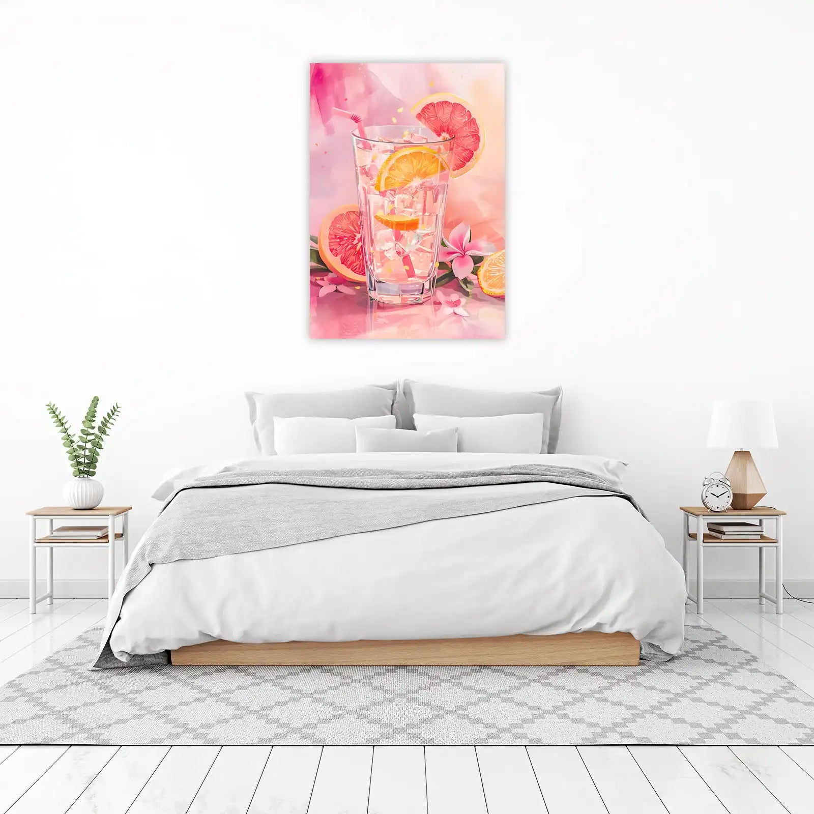 Refreshing Citrus Splash Watercolor Wall Art