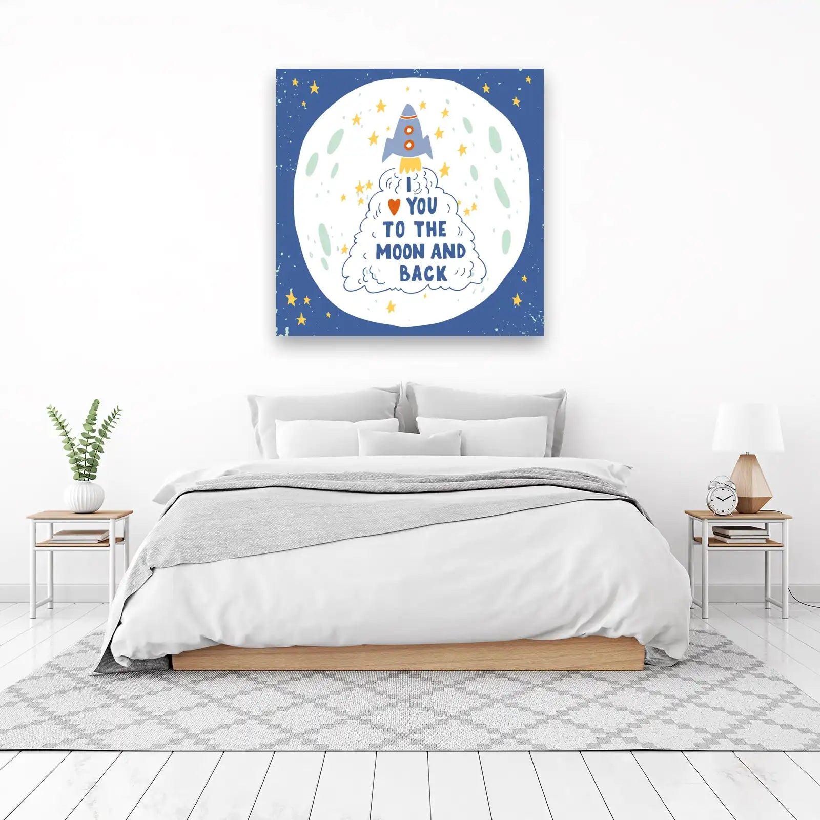 Rocket to the Moon Love Wall Art