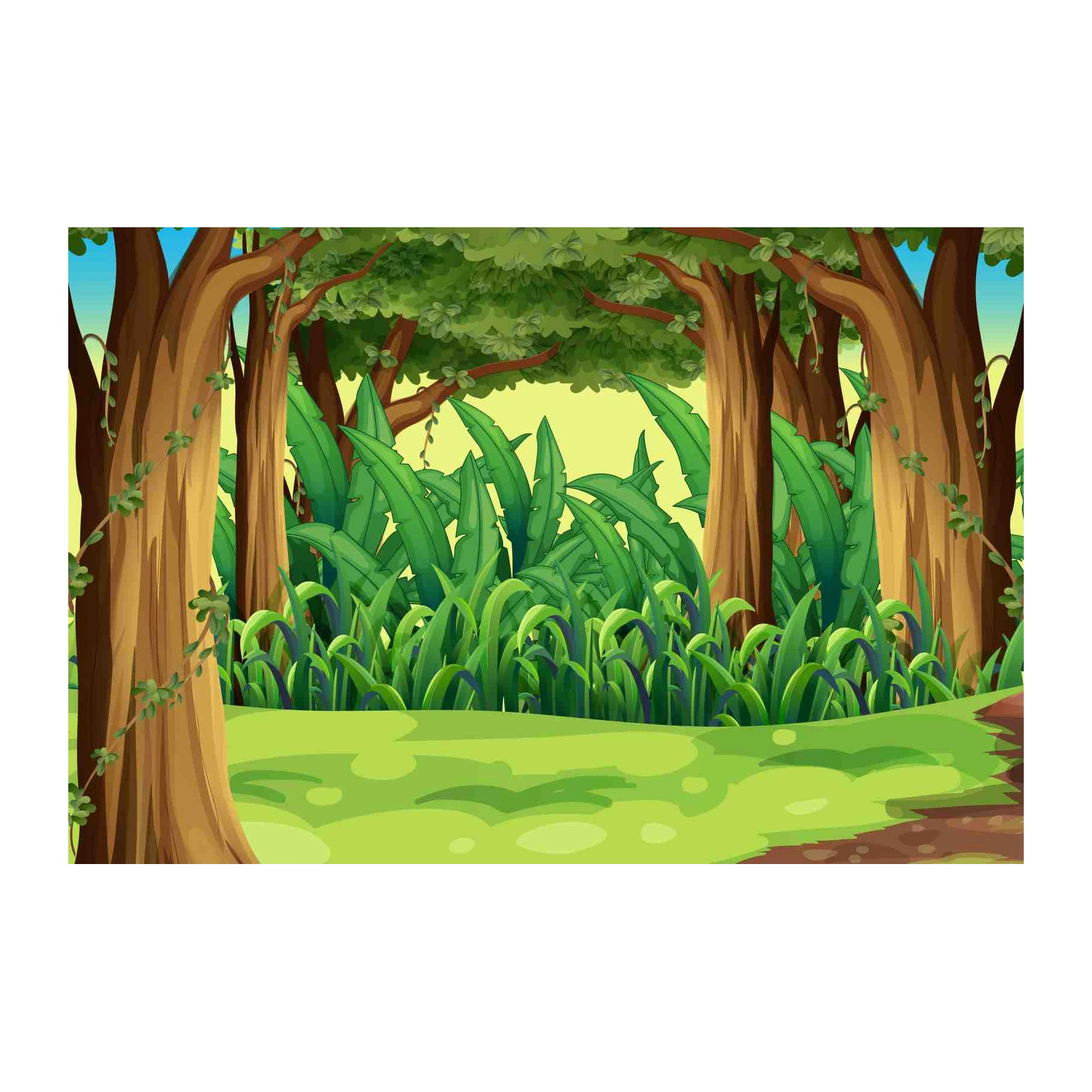 Vibrant Jungle Path Wall Art