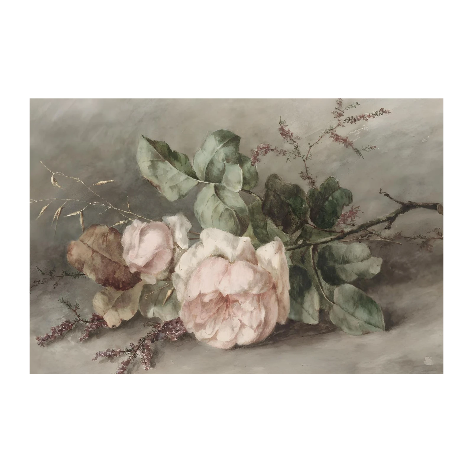 Ethereal Roses Floral Botanical Wall Art