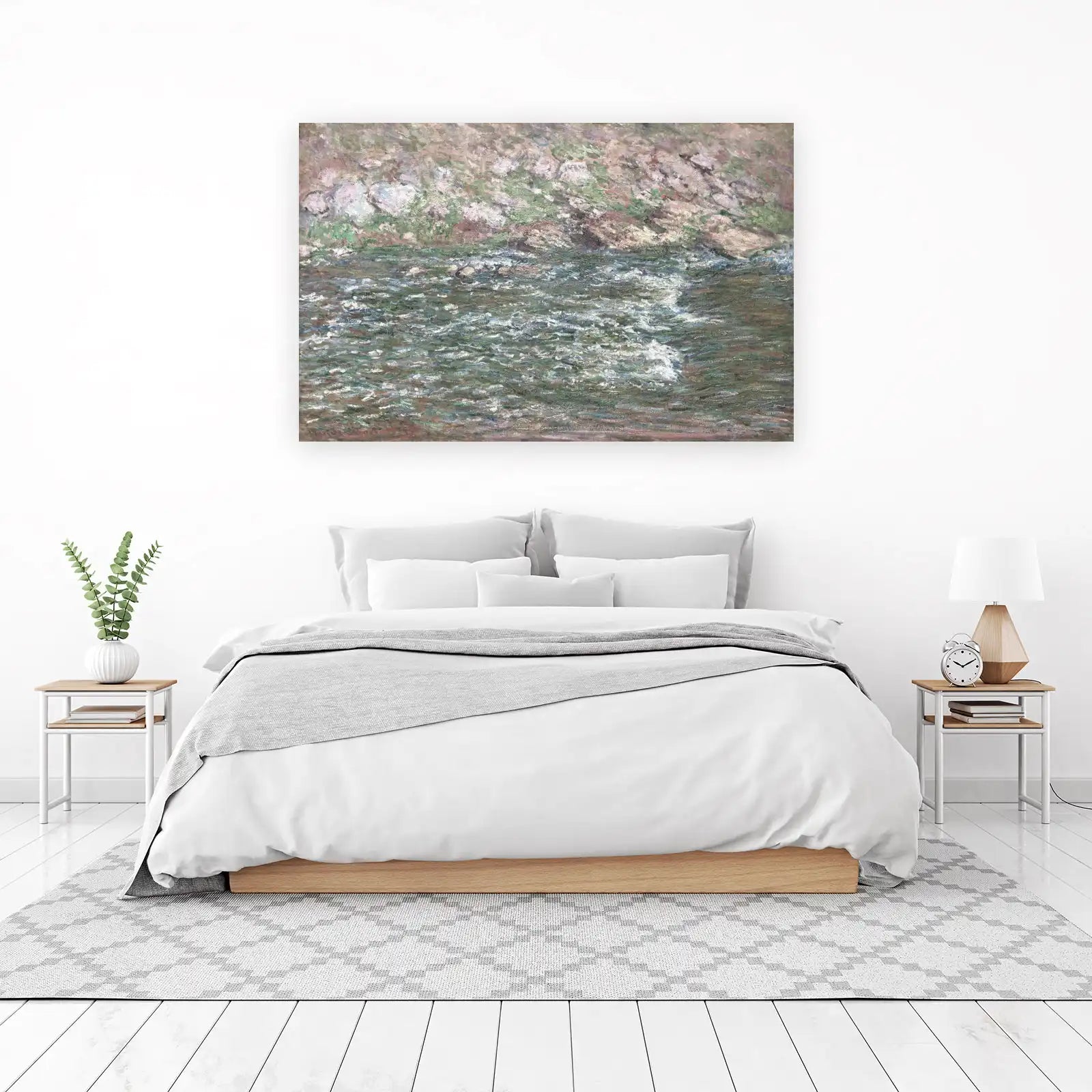 Serene River Impressionist Landscape Wall Art