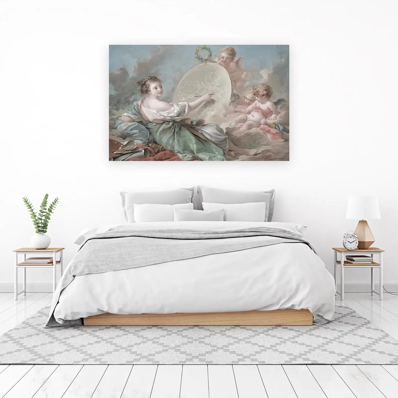 Allegory of Painting Cherub & Muse Wall Art
