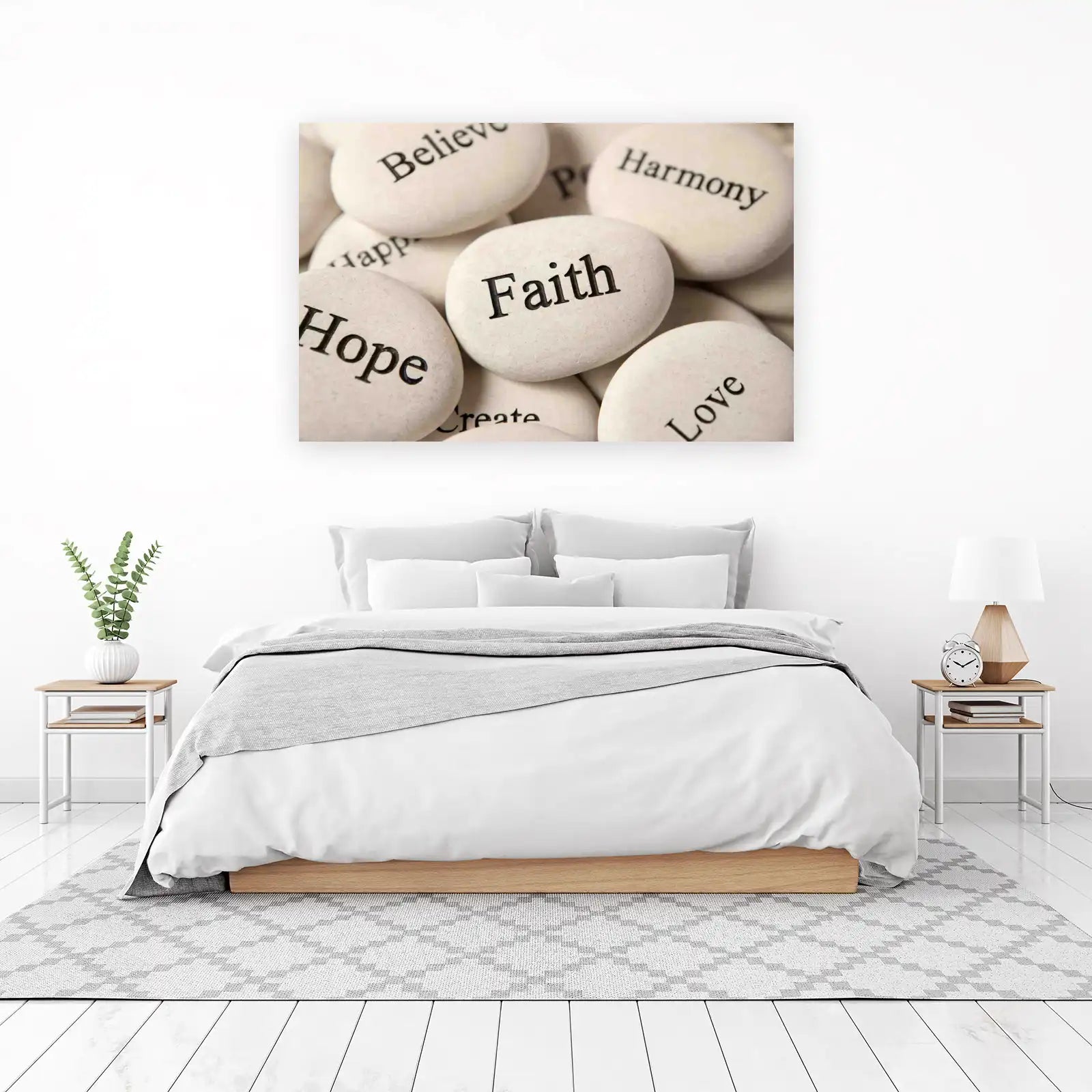 Inspirational Words: Faith, Hope, Harmony Wall Art